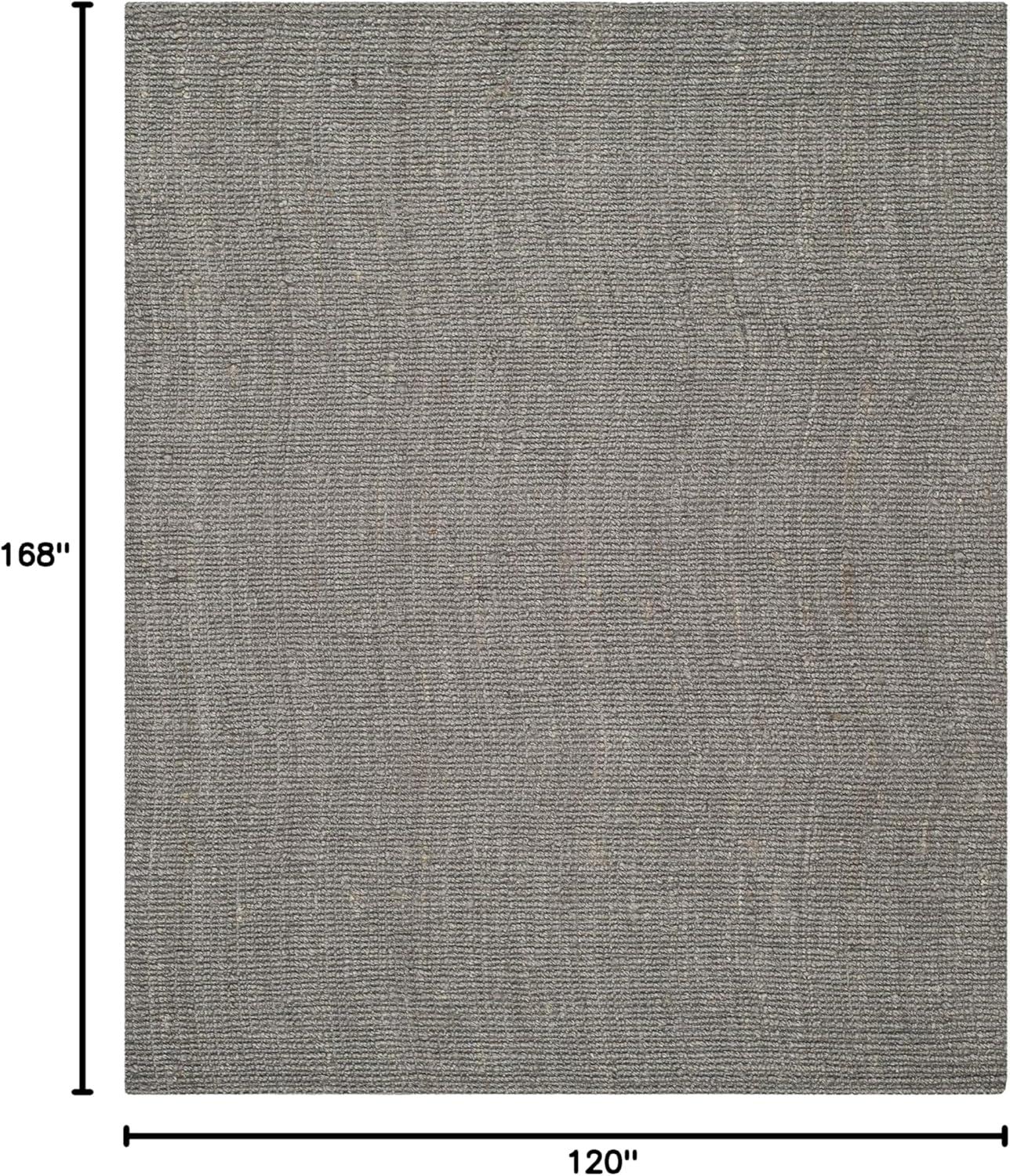 image:imageSAFAVIEH Area Rug 9x12 Natural Fiber Collection Large Natural Brown Handmade Jute Farmhouse Style Chunky Textured Thick Pile NF447ALight Grey