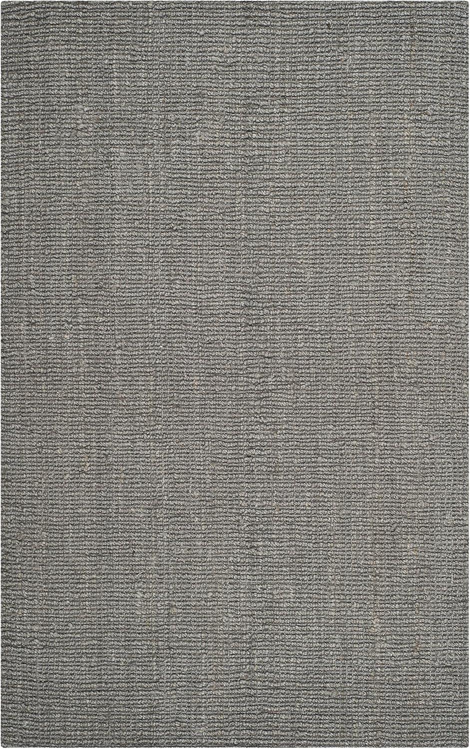 image:imageSAFAVIEH Area Rug 9x12 Natural Fiber Collection Large Natural Brown Handmade Jute Farmhouse Style Chunky Textured Thick Pile NF447ALight Grey