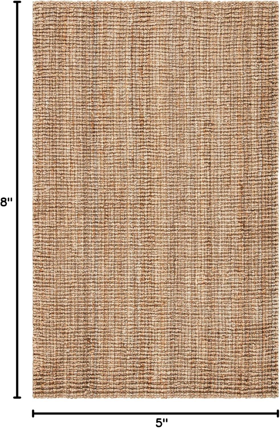 image:imageSAFAVIEH Area Rug 9x12 Natural Fiber Collection Large Natural Brown Handmade Jute Farmhouse Style Chunky Textured Thick Pile NF447ANatural