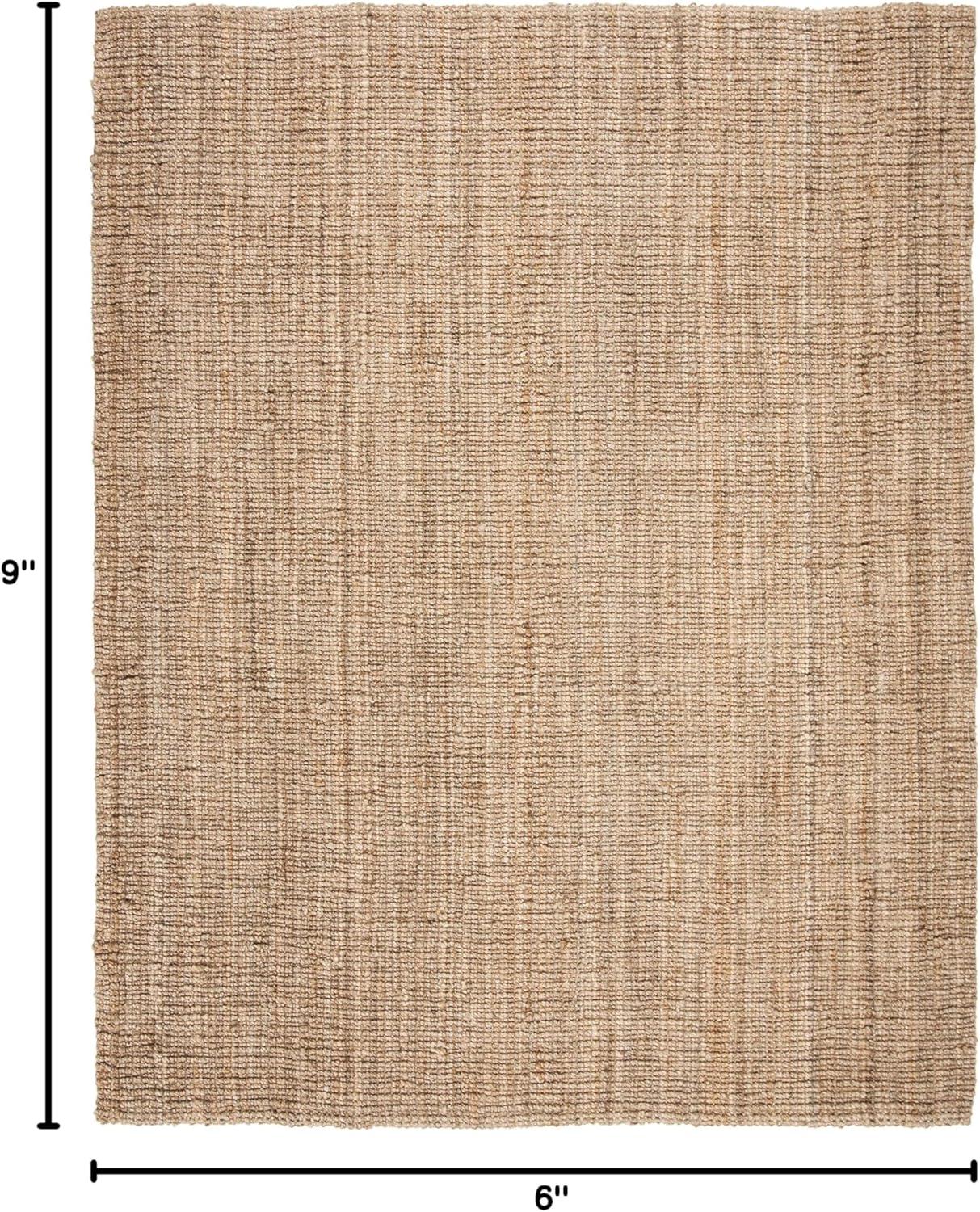 image:imageSAFAVIEH Area Rug 9x12 Natural Fiber Collection Large Natural Brown Handmade Jute Farmhouse Style Chunky Textured Thick Pile NF447ANatural