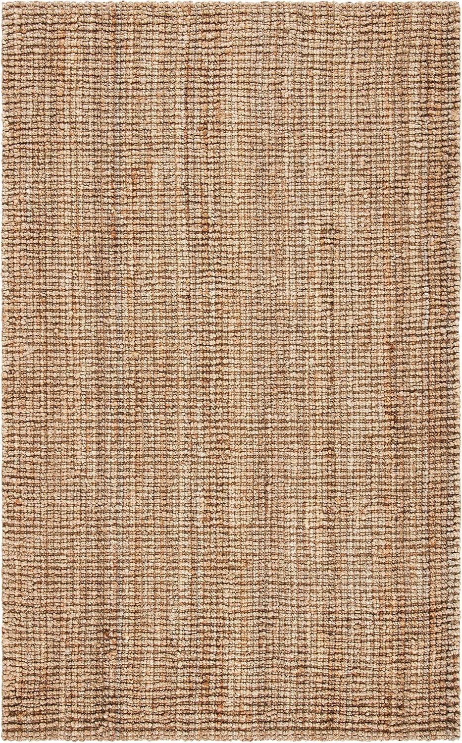 image:imageSAFAVIEH Area Rug 9x12 Natural Fiber Collection Large Natural Brown Handmade Jute Farmhouse Style Chunky Textured Thick Pile NF447ANatural