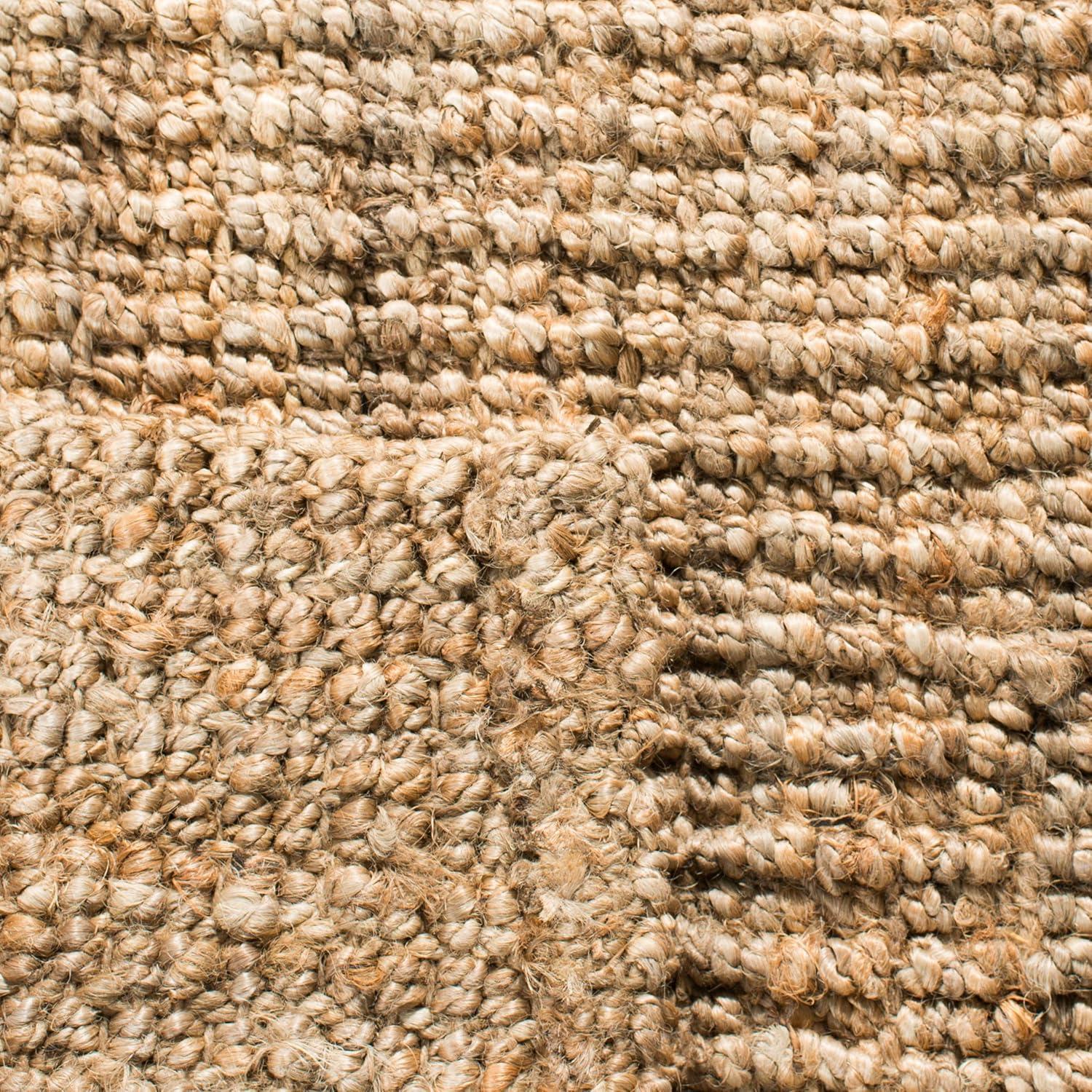 image:imageSAFAVIEH Area Rug 9x12 Natural Fiber Collection Large Natural Brown Handmade Jute Farmhouse Style Chunky Textured Thick Pile NF447ANatural