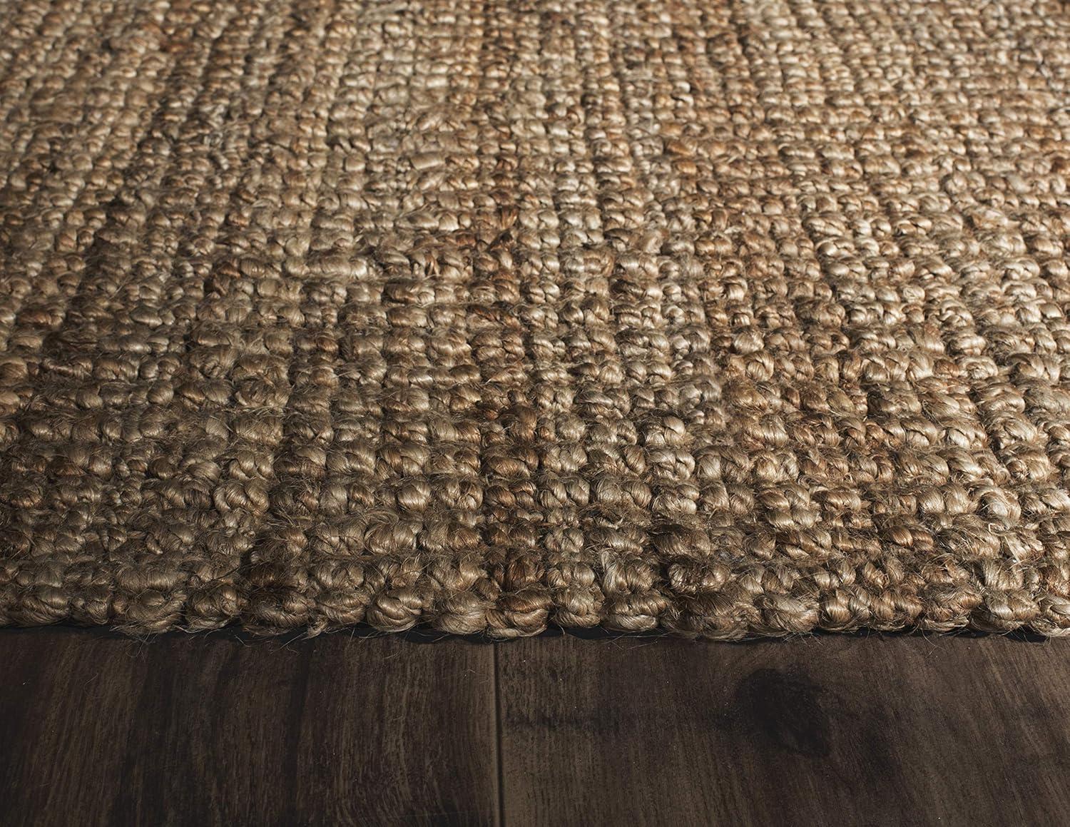 image:imageSAFAVIEH Area Rug 9x12 Natural Fiber Collection Large Natural Brown Handmade Jute Farmhouse Style Chunky Textured Thick Pile NF447ANatural