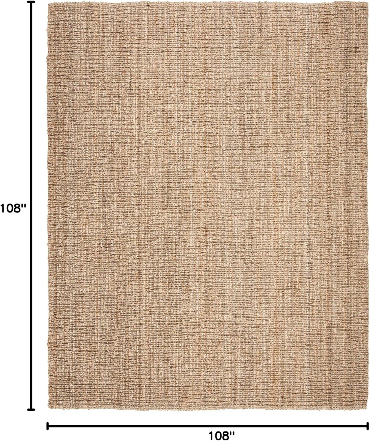 image:imageSAFAVIEH Area Rug 9x12 Natural Fiber Collection Large Natural Brown Handmade Jute Farmhouse Style Chunky Textured Thick Pile NF447ANatural