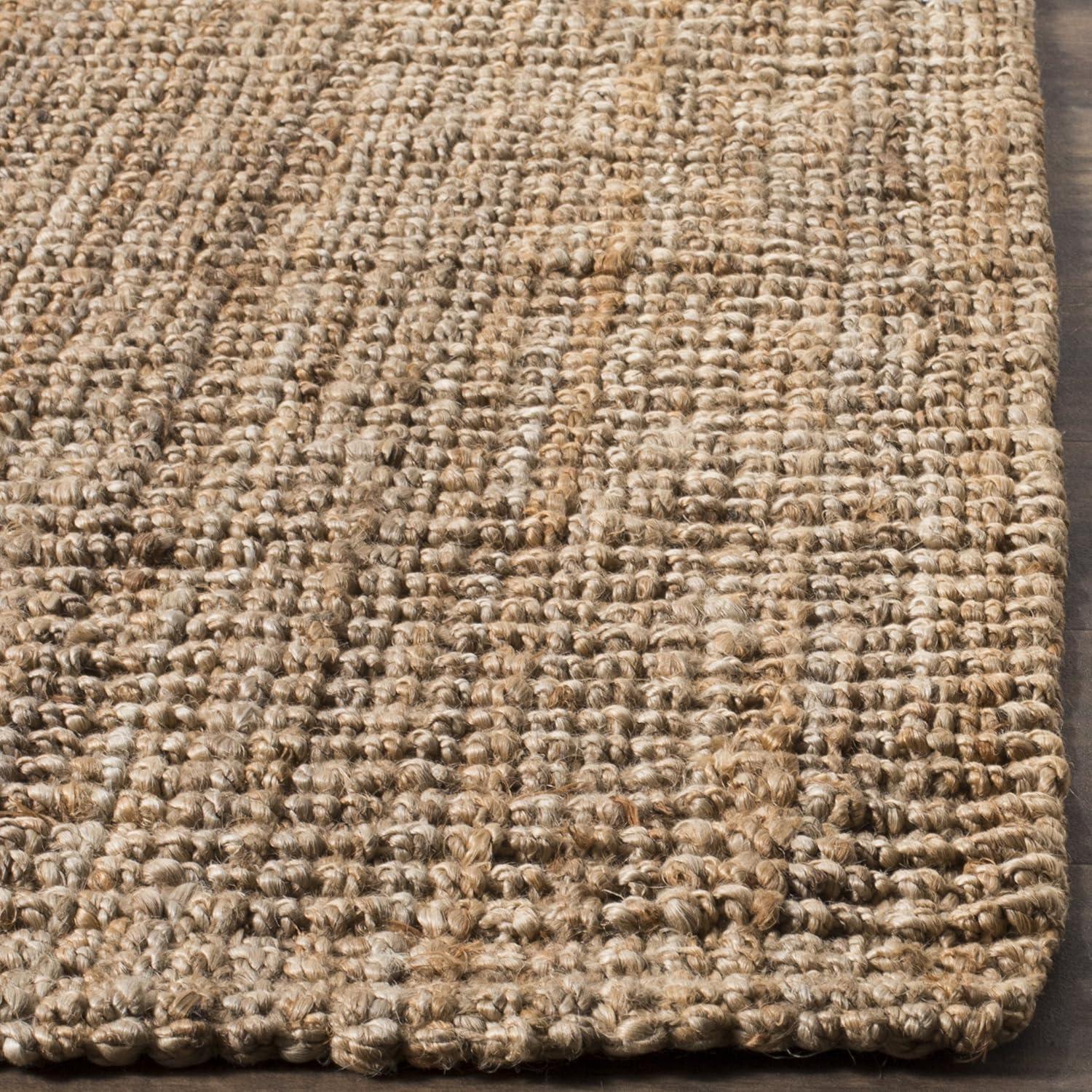 image:imageSAFAVIEH Area Rug 9x12 Natural Fiber Collection Large Natural Brown Handmade Jute Farmhouse Style Chunky Textured Thick Pile NF447ANatural