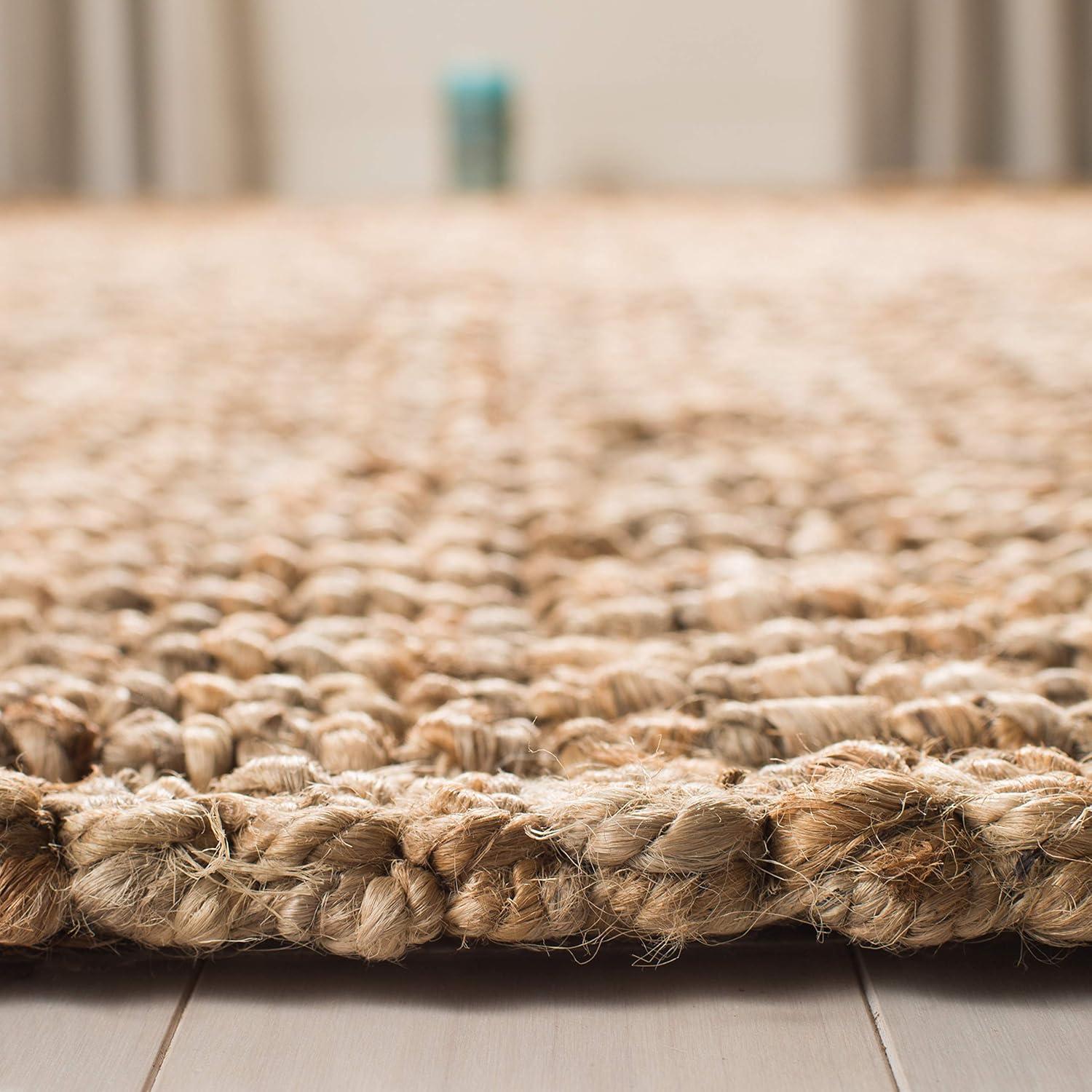 image:imageSAFAVIEH Area Rug 9x12 Natural Fiber Collection Large Natural Brown Handmade Jute Farmhouse Style Chunky Textured Thick Pile NF447ANatural