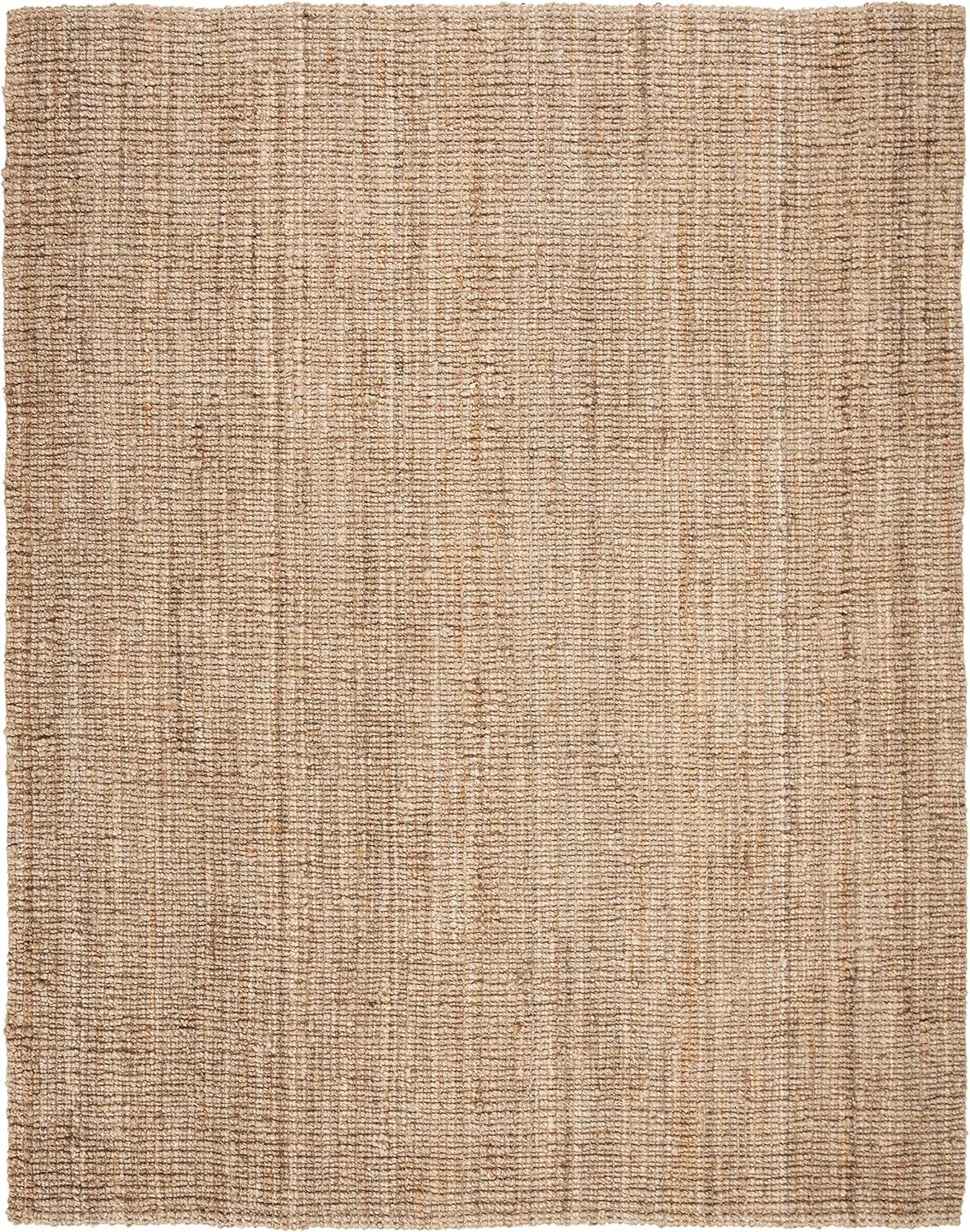 image:imageSAFAVIEH Area Rug 9x12 Natural Fiber Collection Large Natural Brown Handmade Jute Farmhouse Style Chunky Textured Thick Pile NF447ANatural
