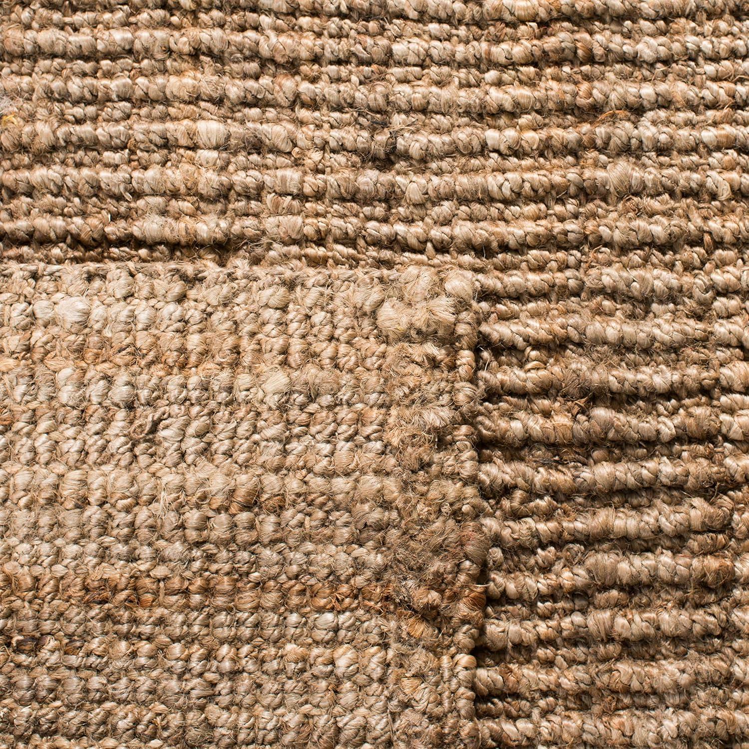 image:imageSAFAVIEH Area Rug 9x12 Natural Fiber Collection Large Natural Brown Handmade Jute Farmhouse Style Chunky Textured Thick Pile NF447ANaturalGrey