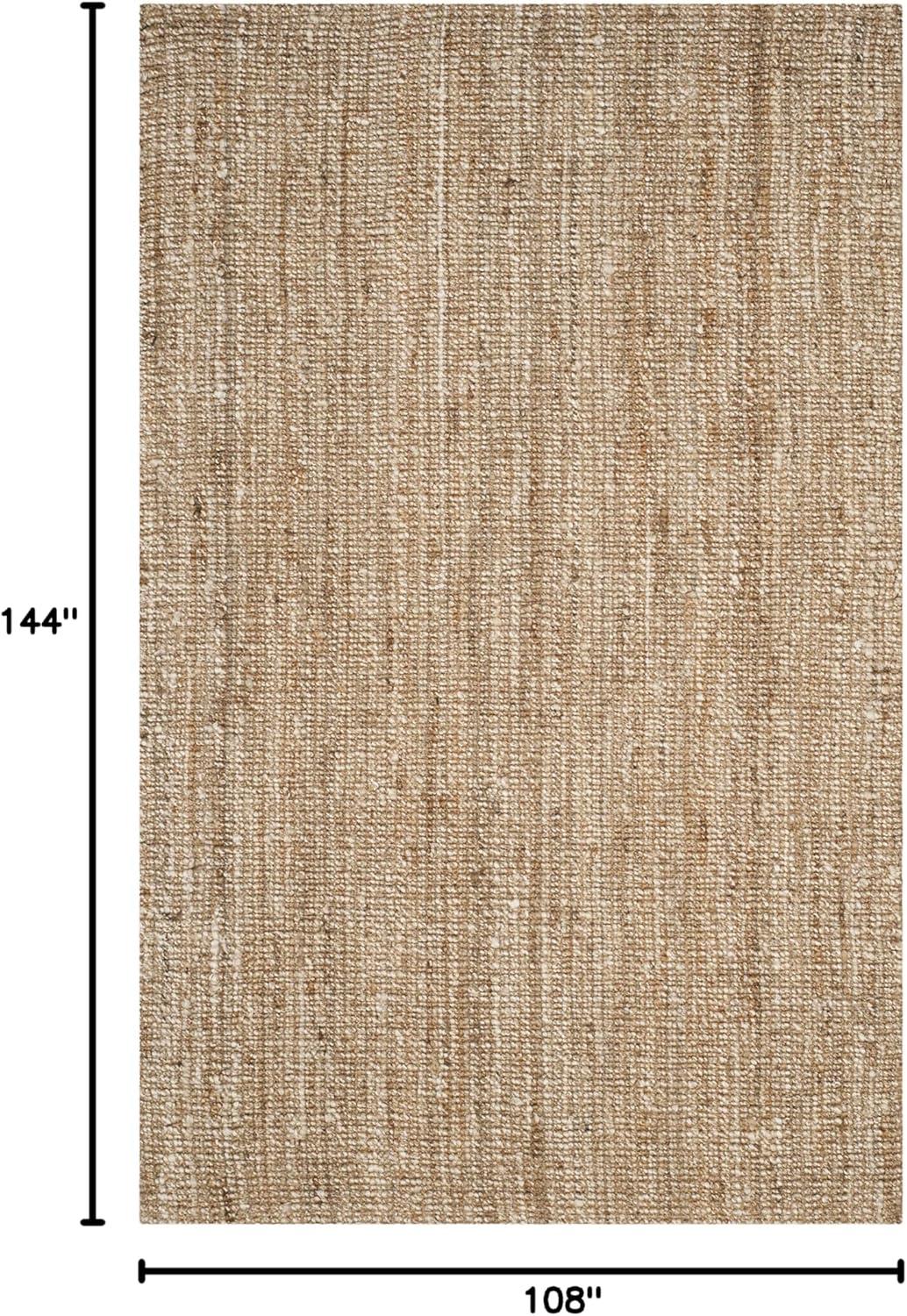 image:imageSAFAVIEH Area Rug 9x12 Natural Fiber Collection Large Natural Brown Handmade Jute Farmhouse Style Chunky Textured Thick Pile NF447ANaturalIvory