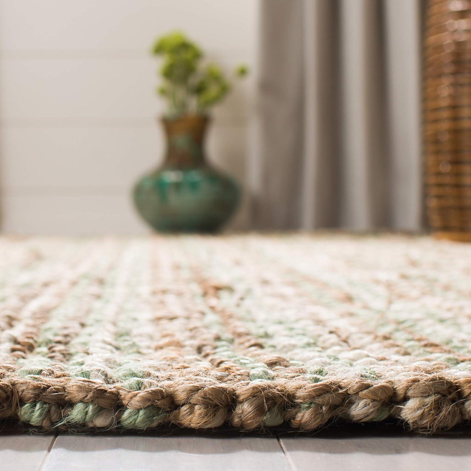 image:imageSAFAVIEH Area Rug 9x12 Natural Fiber Collection Large Natural Brown Handmade Jute Farmhouse Style Chunky Textured Thick Pile NF447ANaturalIvory