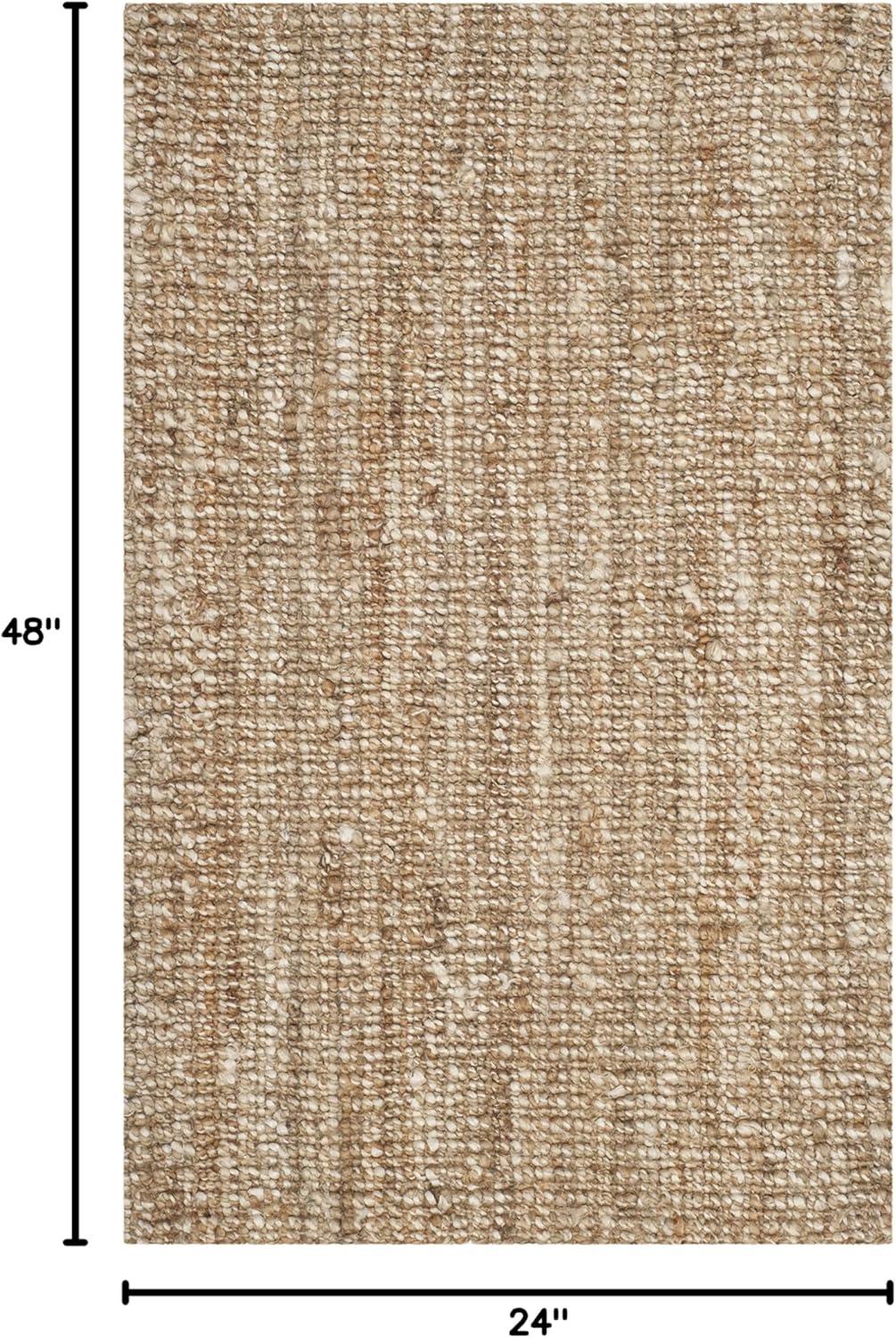 image:imageSAFAVIEH Area Rug 9x12 Natural Fiber Collection Large Natural Brown Handmade Jute Farmhouse Style Chunky Textured Thick Pile NF447ANaturalIvory