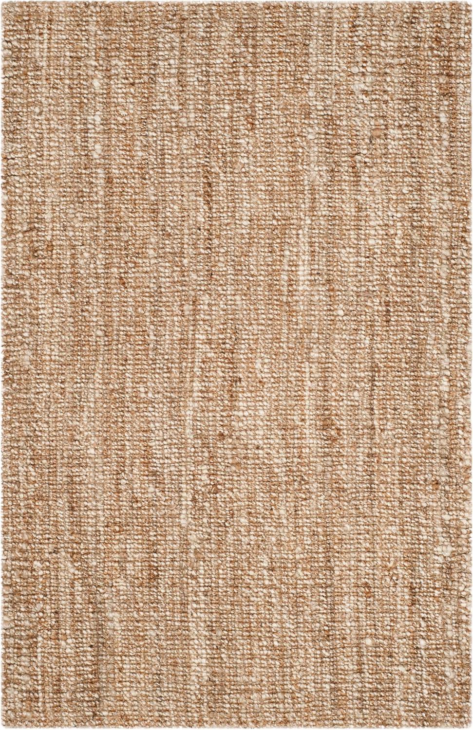 image:imageSAFAVIEH Area Rug 9x12 Natural Fiber Collection Large Natural Brown Handmade Jute Farmhouse Style Chunky Textured Thick Pile NF447ANaturalIvory