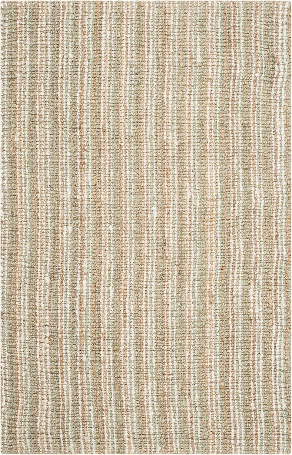 image:imageSAFAVIEH Area Rug 9x12 Natural Fiber Collection Large Natural Brown Handmade Jute Farmhouse Style Chunky Textured Thick Pile NF447ASageNatural