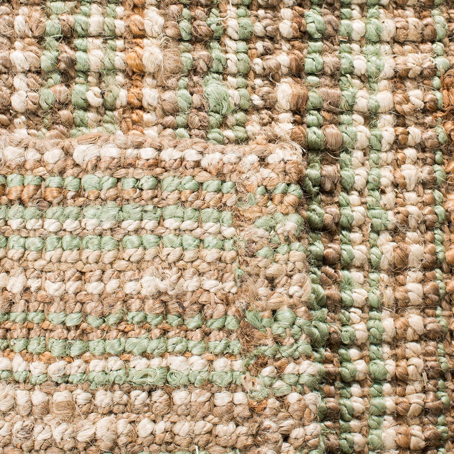 image:imageSAFAVIEH Area Rug 9x12 Natural Fiber Collection Large Natural Brown Handmade Jute Farmhouse Style Chunky Textured Thick Pile NF447ASageNatural