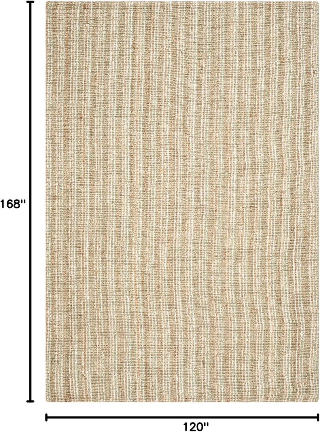 image:imageSAFAVIEH Area Rug 9x12 Natural Fiber Collection Large Natural Brown Handmade Jute Farmhouse Style Chunky Textured Thick Pile NF447ASageNatural
