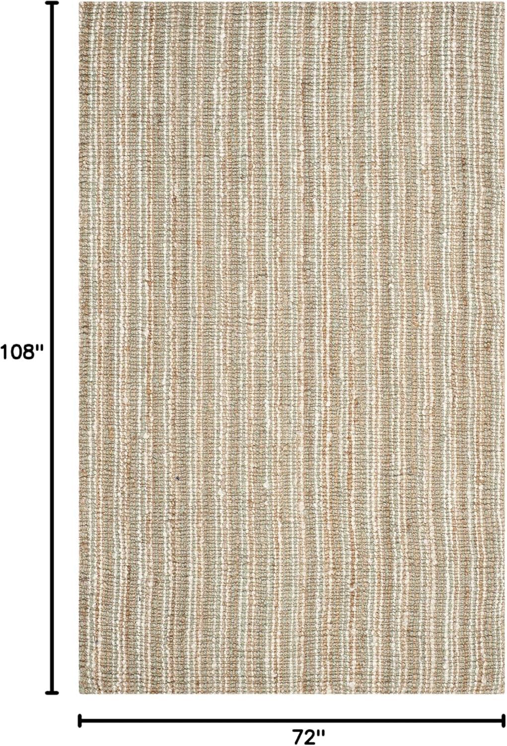 image:imageSAFAVIEH Area Rug 9x12 Natural Fiber Collection Large Natural Brown Handmade Jute Farmhouse Style Chunky Textured Thick Pile NF447ASageNatural