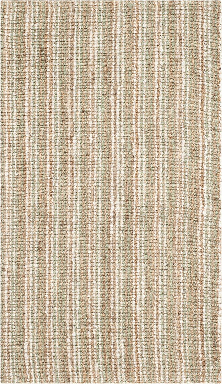 image:imageSAFAVIEH Area Rug 9x12 Natural Fiber Collection Large Natural Brown Handmade Jute Farmhouse Style Chunky Textured Thick Pile NF447ASageNatural