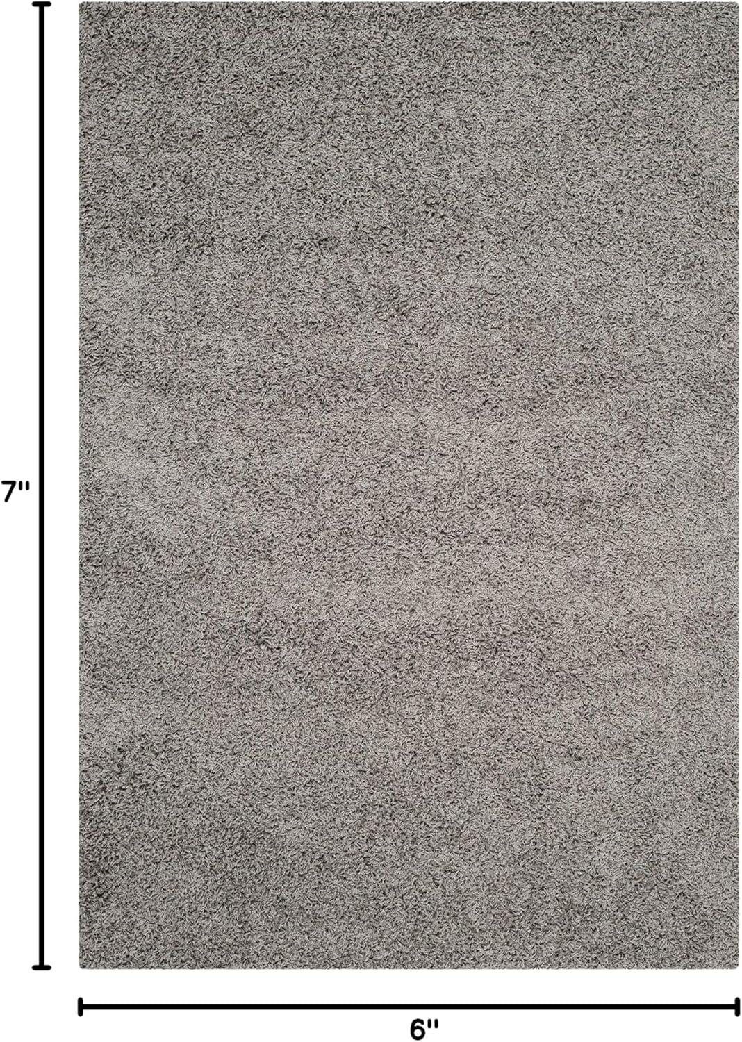 image:imageSAFAVIEH Athens Shag Collection Area Rug 51 x 76 Dark Grey NonShedding amp Easy to Clean Ideal for Living Room Bedroom Dining Space SGA119CLight Grey