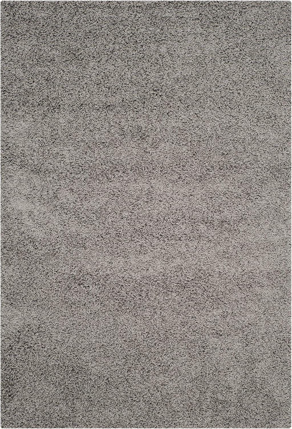 image:imageSAFAVIEH Athens Shag Collection Area Rug 51 x 76 Dark Grey NonShedding amp Easy to Clean Ideal for Living Room Bedroom Dining Space SGA119CLight Grey