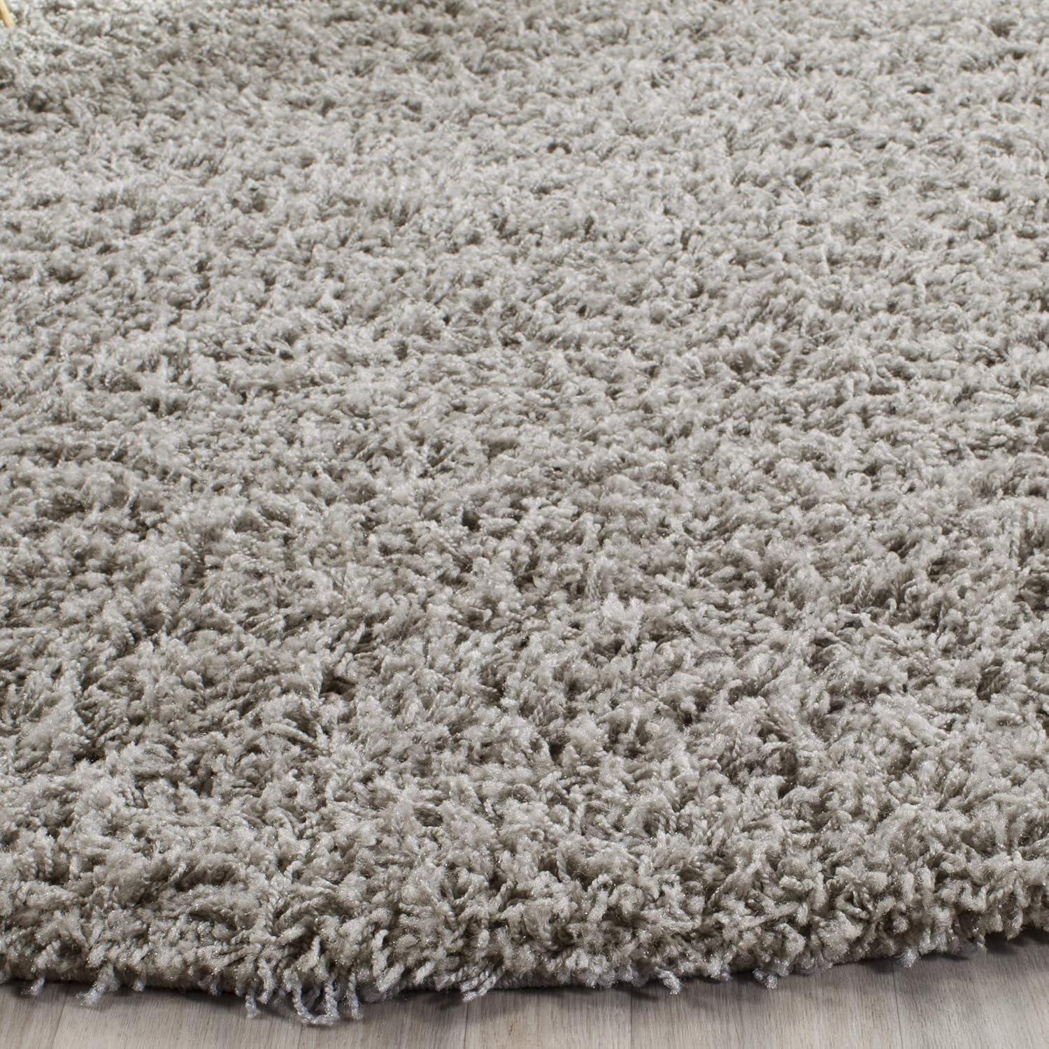 image:imageSAFAVIEH Athens Shag Collection Area Rug 51 x 76 Dark Grey NonShedding amp Easy to Clean Ideal for Living Room Bedroom Dining Space SGA119CLight Grey