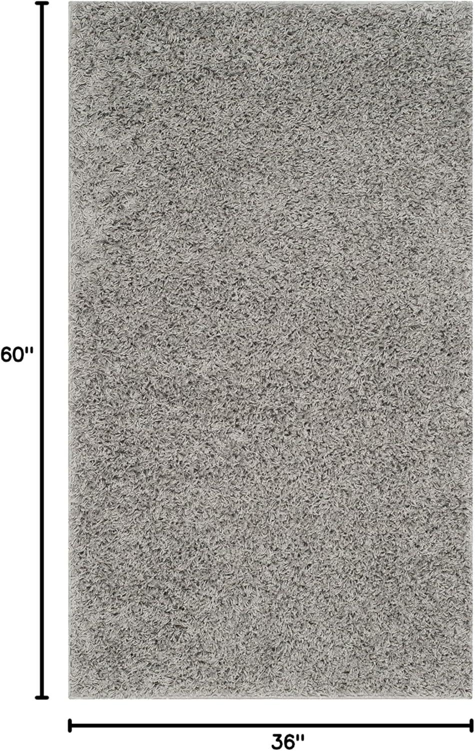 image:imageSAFAVIEH Athens Shag Collection Area Rug 51 x 76 Dark Grey NonShedding amp Easy to Clean Ideal for Living Room Bedroom Dining Space SGA119CLight Grey