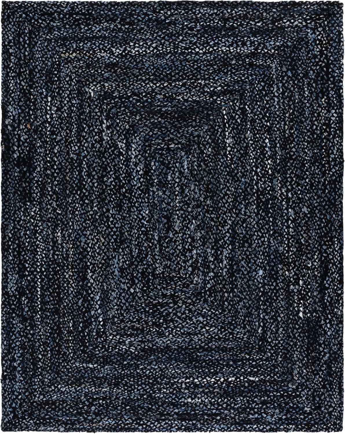 image:imageSAFAVIEH Braided Collection Accent Rug 3 x 5 Red amp Multi Handmade Woven Cotton Boho Reversible Style Ideal for Living Room Bedroom BRD210ABlackBlue