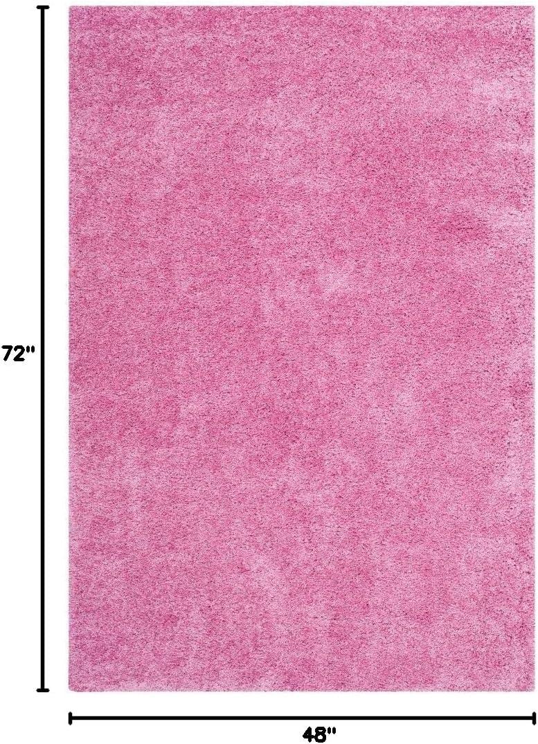 image:imageSAFAVIEH California Shag Collection Area Rug 53 x 76 Beige NonShedding amp Easy to Clean Ultra Plush Thick Pile Ideal for Living Room Bedroom Dining Space SG1511313Pink