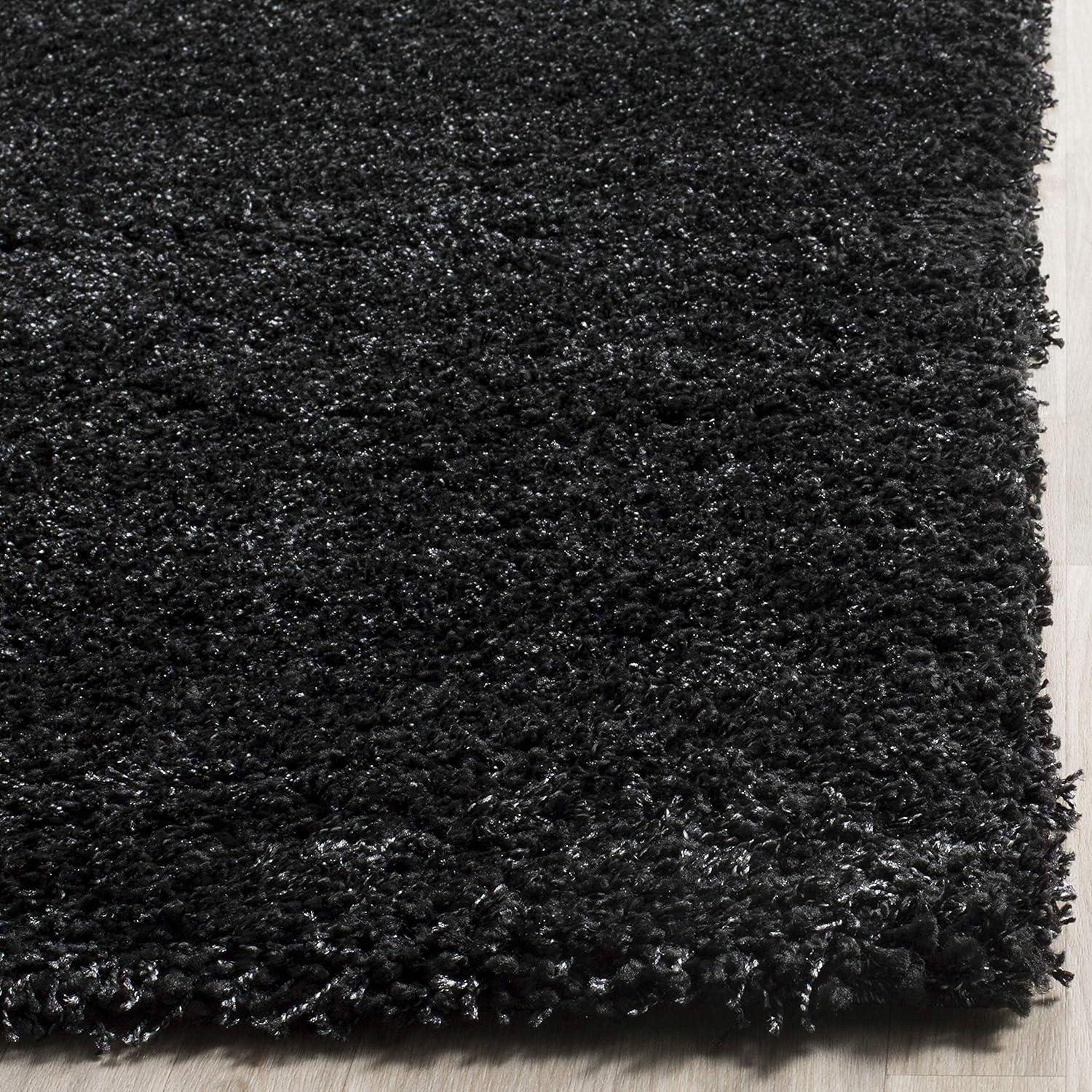 image:imageSAFAVIEH California Shag Collection Area Rug 53 x 76 Beige NonShedding amp Easy to Clean Ultra Plush Thick Pile Ideal for Living Room Bedroom Dining Space SG1511313Black
