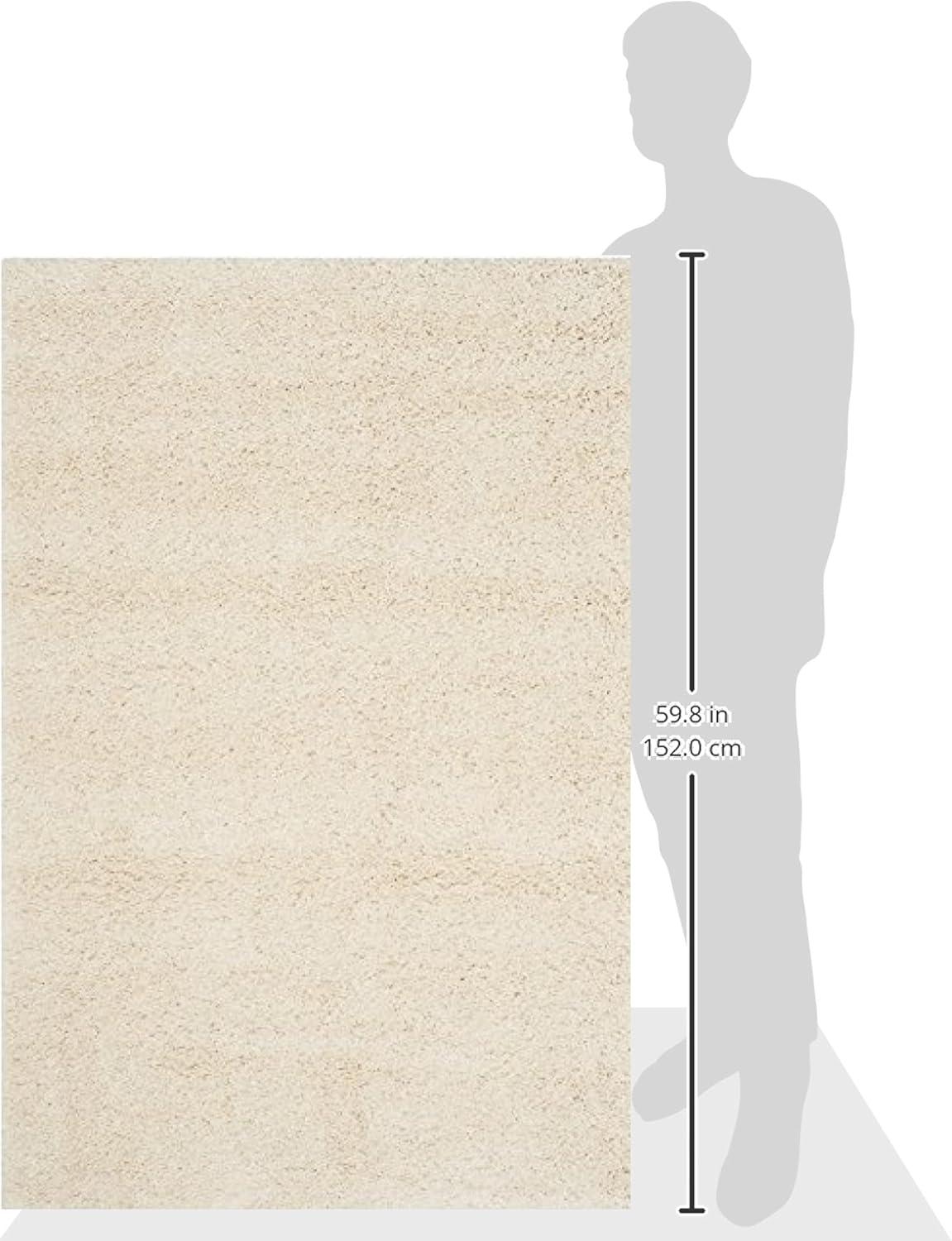 image:imageSAFAVIEH California Shag Collection Area Rug 53 x 76 Beige NonShedding amp Easy to Clean Ultra Plush Thick Pile Ideal for Living Room Bedroom Dining Space SG1511313Ivory