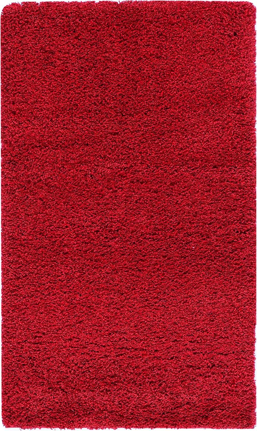 image:imageSAFAVIEH California Shag Collection Area Rug 53 x 76 Beige NonShedding amp Easy to Clean Ultra Plush Thick Pile Ideal for Living Room Bedroom Dining Space SG1511313Red