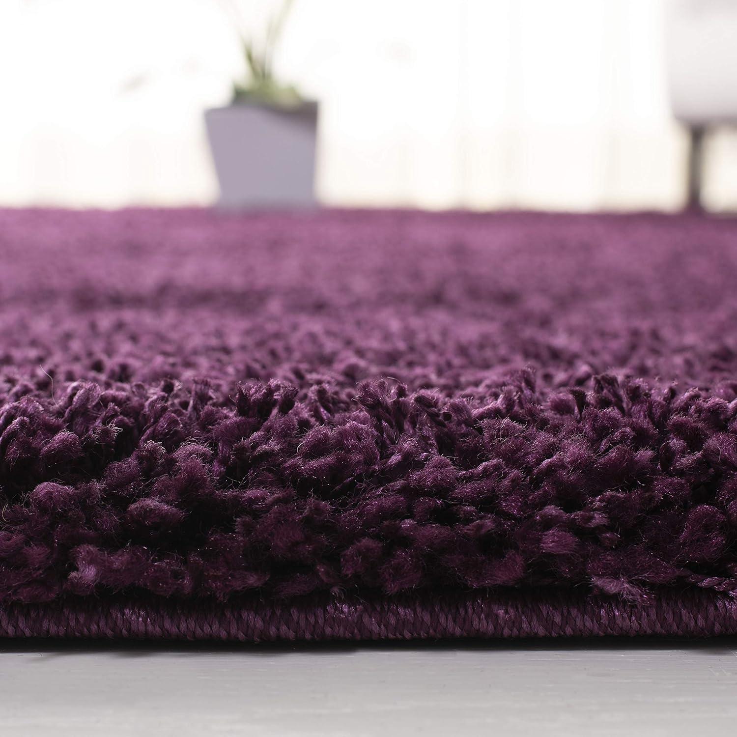 image:imageSAFAVIEH California Shag Collection Area Rug 53 x 76 Beige NonShedding amp Easy to Clean Ultra Plush Thick Pile Ideal for Living Room Bedroom Dining Space SG1511313Purple