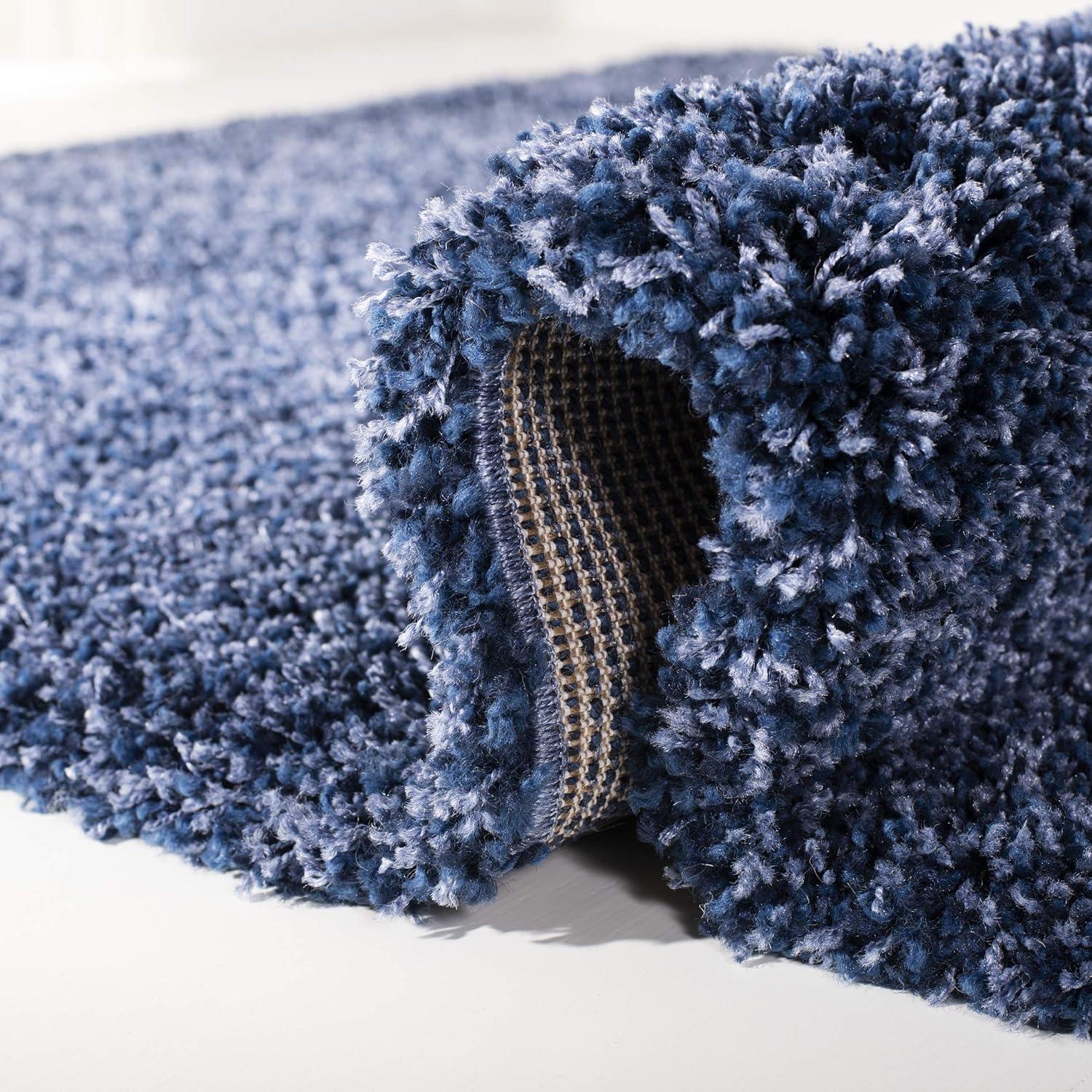 image:imageSAFAVIEH California Shag Collection Area Rug 53 x 76 Beige NonShedding amp Easy to Clean Ultra Plush Thick Pile Ideal for Living Room Bedroom Dining Space SG1511313Navy