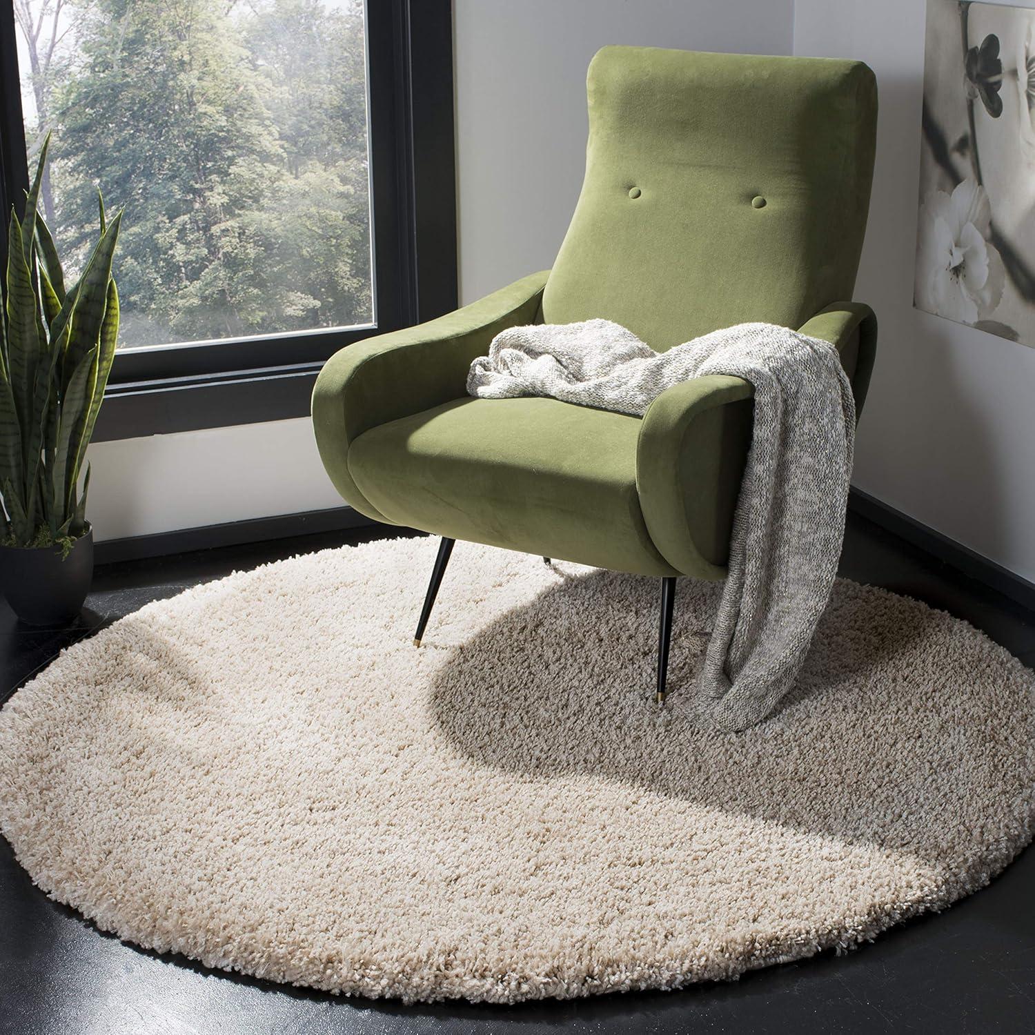 image:imageSAFAVIEH California Shag Collection Area Rug 53 x 76 Beige NonShedding amp Easy to Clean Ultra Plush Thick Pile Ideal for Living Room Bedroom Dining Space SG1511313Beige