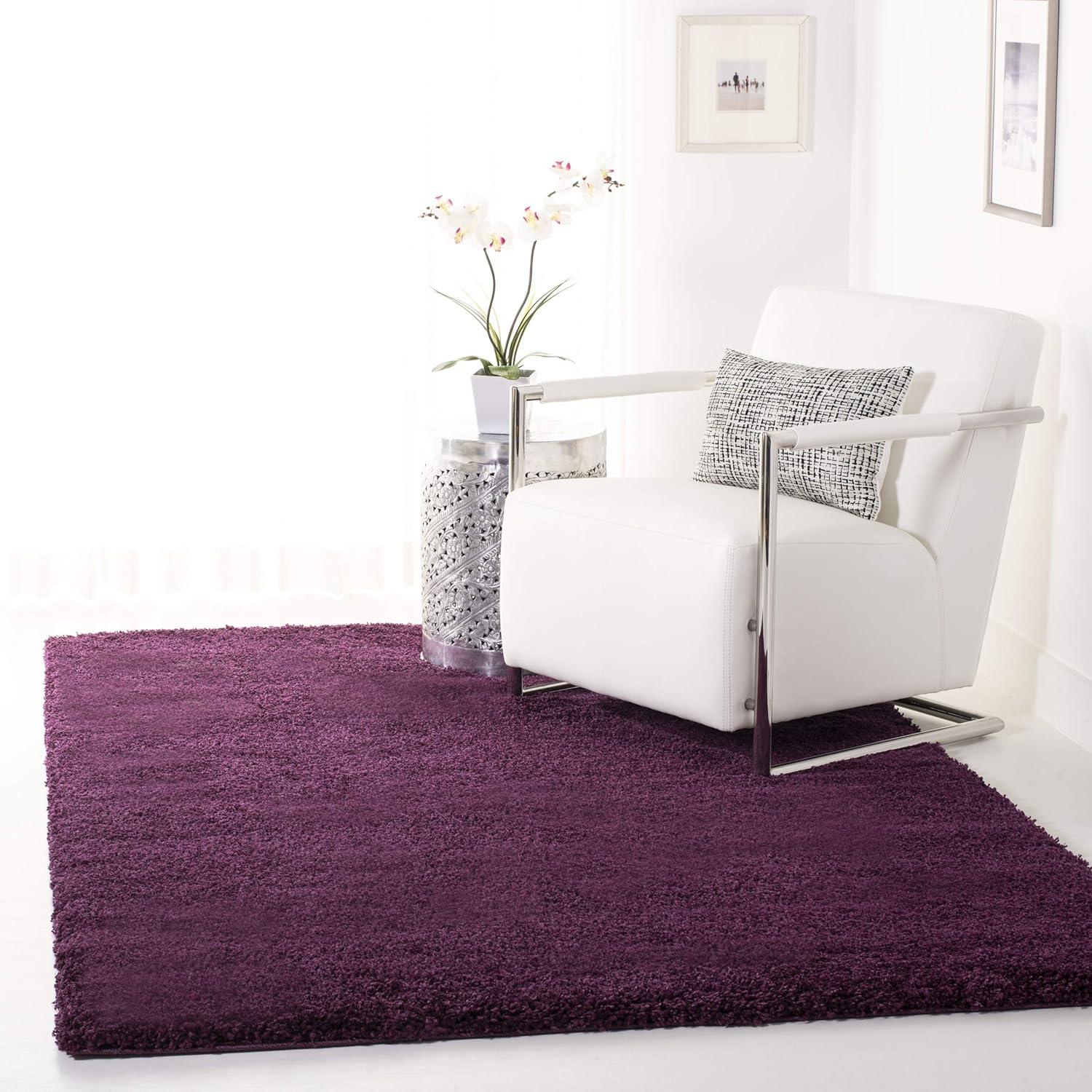 image:imageSAFAVIEH California Shag Collection Area Rug 53 x 76 Beige NonShedding amp Easy to Clean Ultra Plush Thick Pile Ideal for Living Room Bedroom Dining Space SG1511313Purple