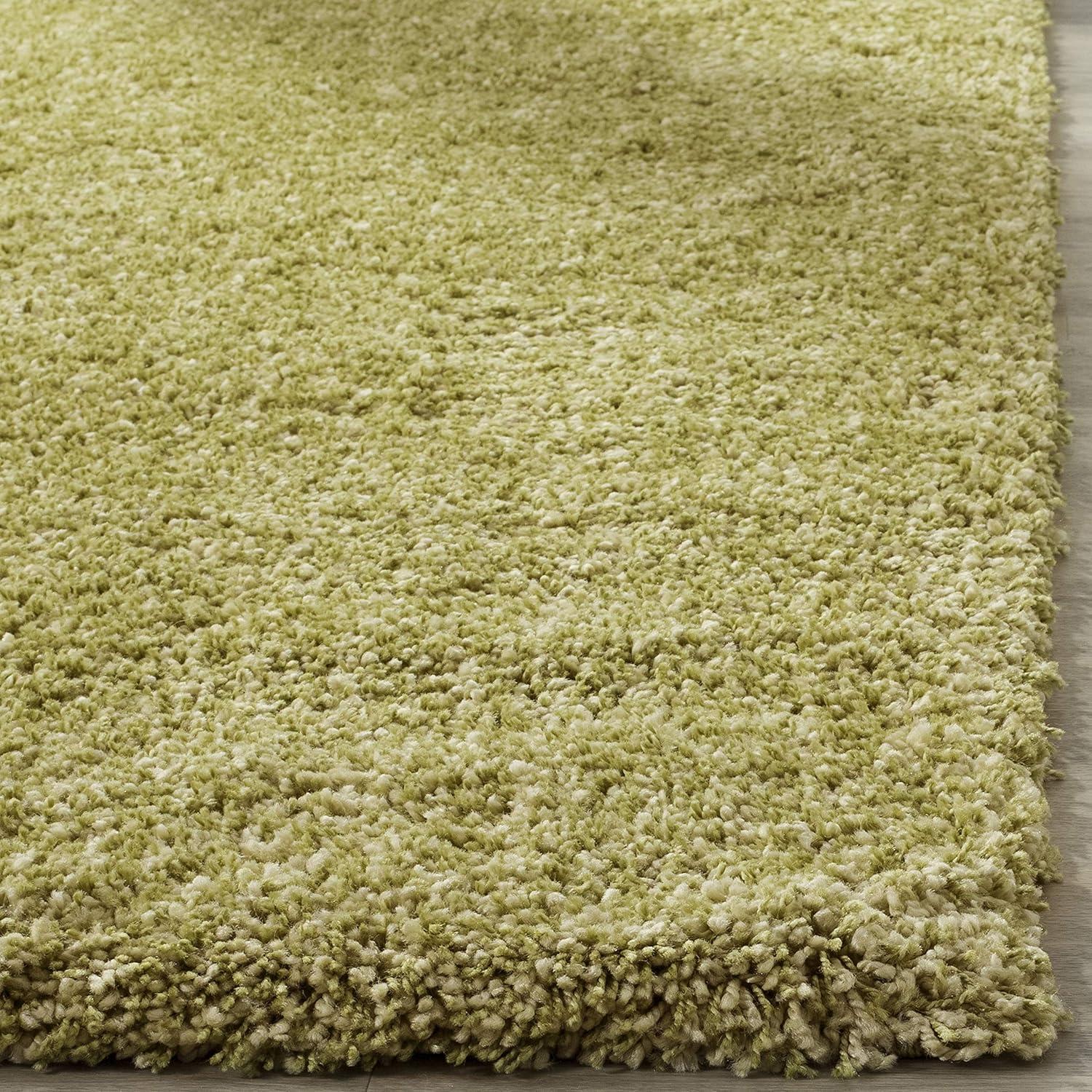 image:imageSAFAVIEH California Shag Collection Area Rug 53 x 76 Beige NonShedding amp Easy to Clean Ultra Plush Thick Pile Ideal for Living Room Bedroom Dining Space SG1511313Green