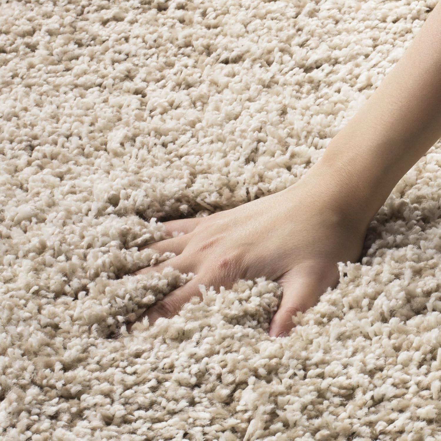 image:imageSAFAVIEH California Shag Collection Area Rug 53 x 76 Beige NonShedding amp Easy to Clean Ultra Plush Thick Pile Ideal for Living Room Bedroom Dining Space SG1511313Beige