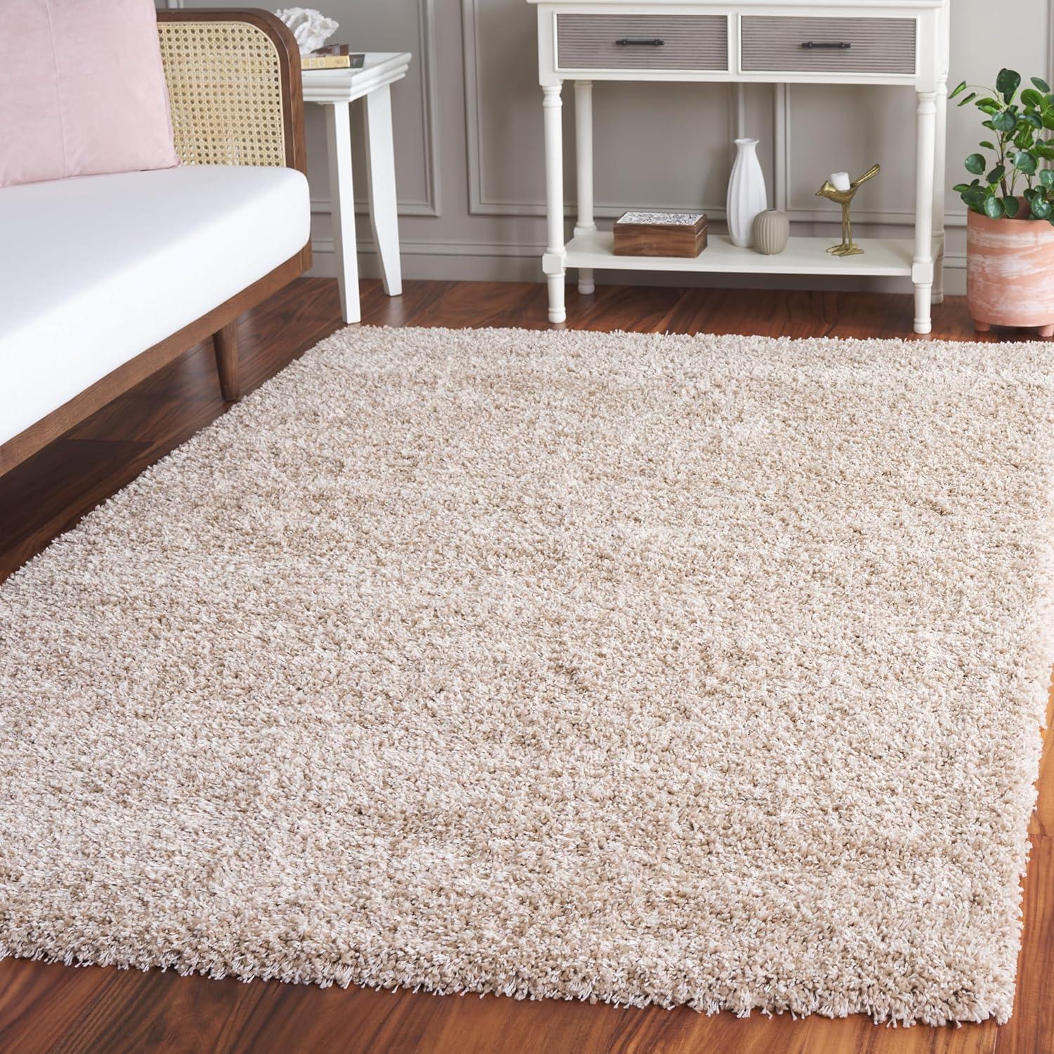image:imageSAFAVIEH California Shag Collection Area Rug 53 x 76 Beige NonShedding amp Easy to Clean Ultra Plush Thick Pile Ideal for Living Room Bedroom Dining Space SG1511313Beige