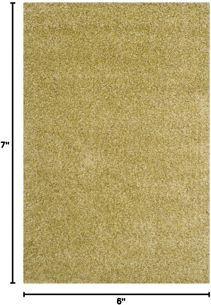 image:imageSAFAVIEH California Shag Collection Area Rug 53 x 76 Beige NonShedding amp Easy to Clean Ultra Plush Thick Pile Ideal for Living Room Bedroom Dining Space SG1511313Green