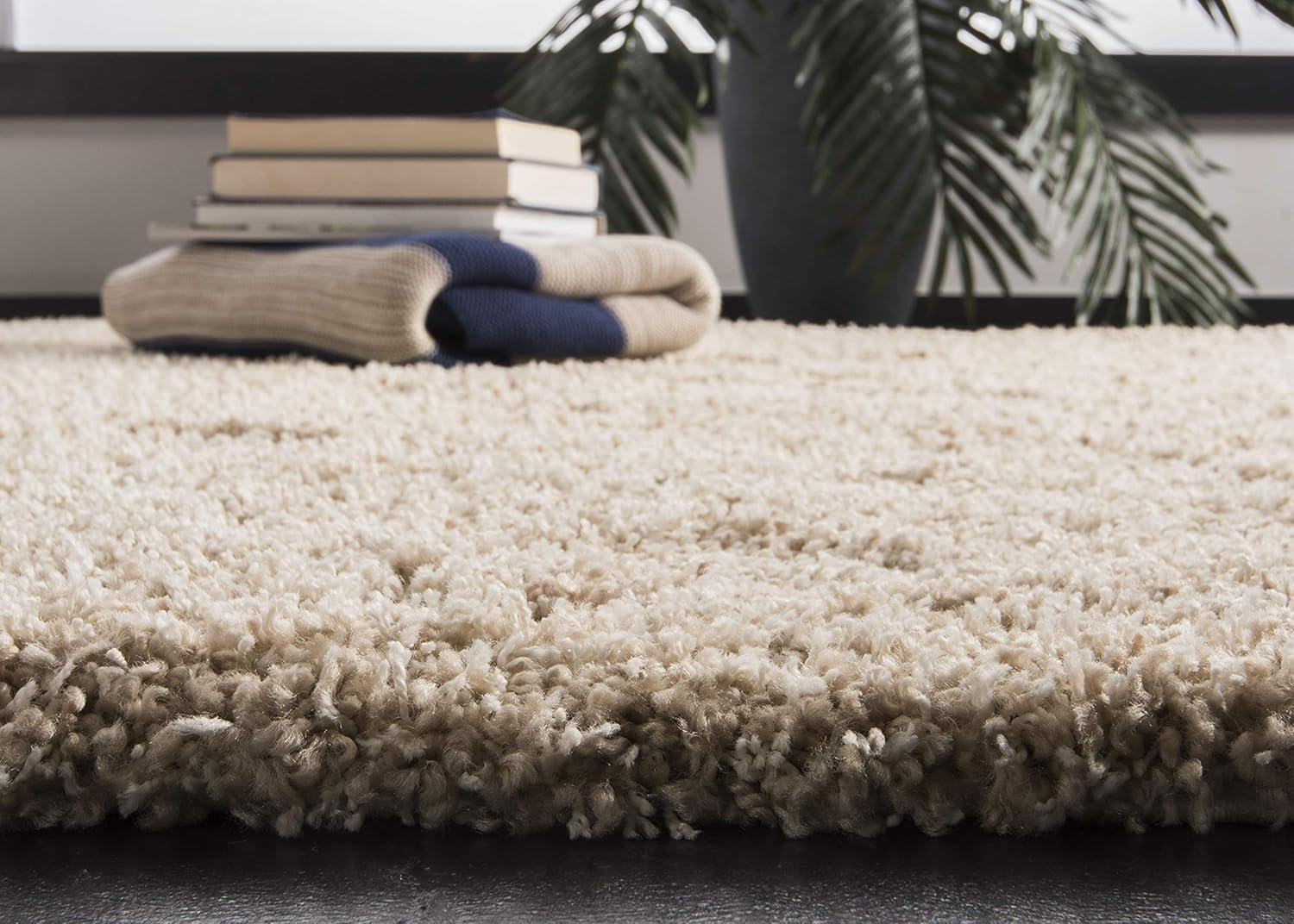 image:imageSAFAVIEH California Shag Collection Area Rug 53 x 76 Beige NonShedding amp Easy to Clean Ultra Plush Thick Pile Ideal for Living Room Bedroom Dining Space SG1511313Beige