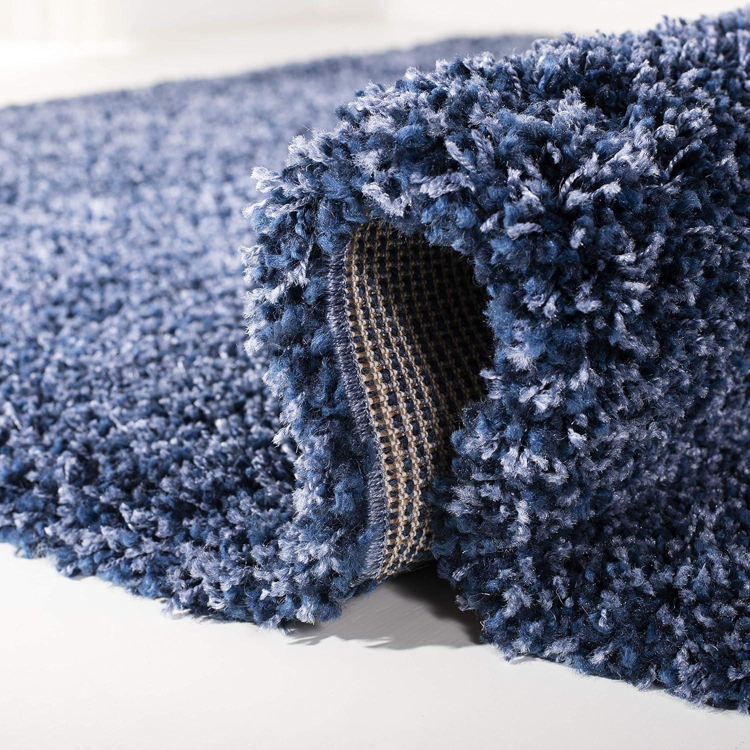 image:imageSAFAVIEH California Shag Collection Area Rug 53 x 76 Beige NonShedding amp Easy to Clean Ultra Plush Thick Pile Ideal for Living Room Bedroom Dining Space SG1511313Navy