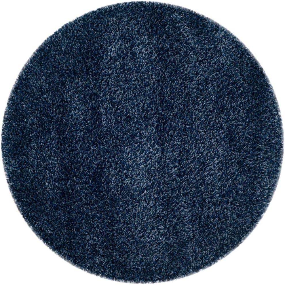 image:imageSAFAVIEH California Shag Collection Area Rug 53 x 76 Beige NonShedding amp Easy to Clean Ultra Plush Thick Pile Ideal for Living Room Bedroom Dining Space SG1511313Navy