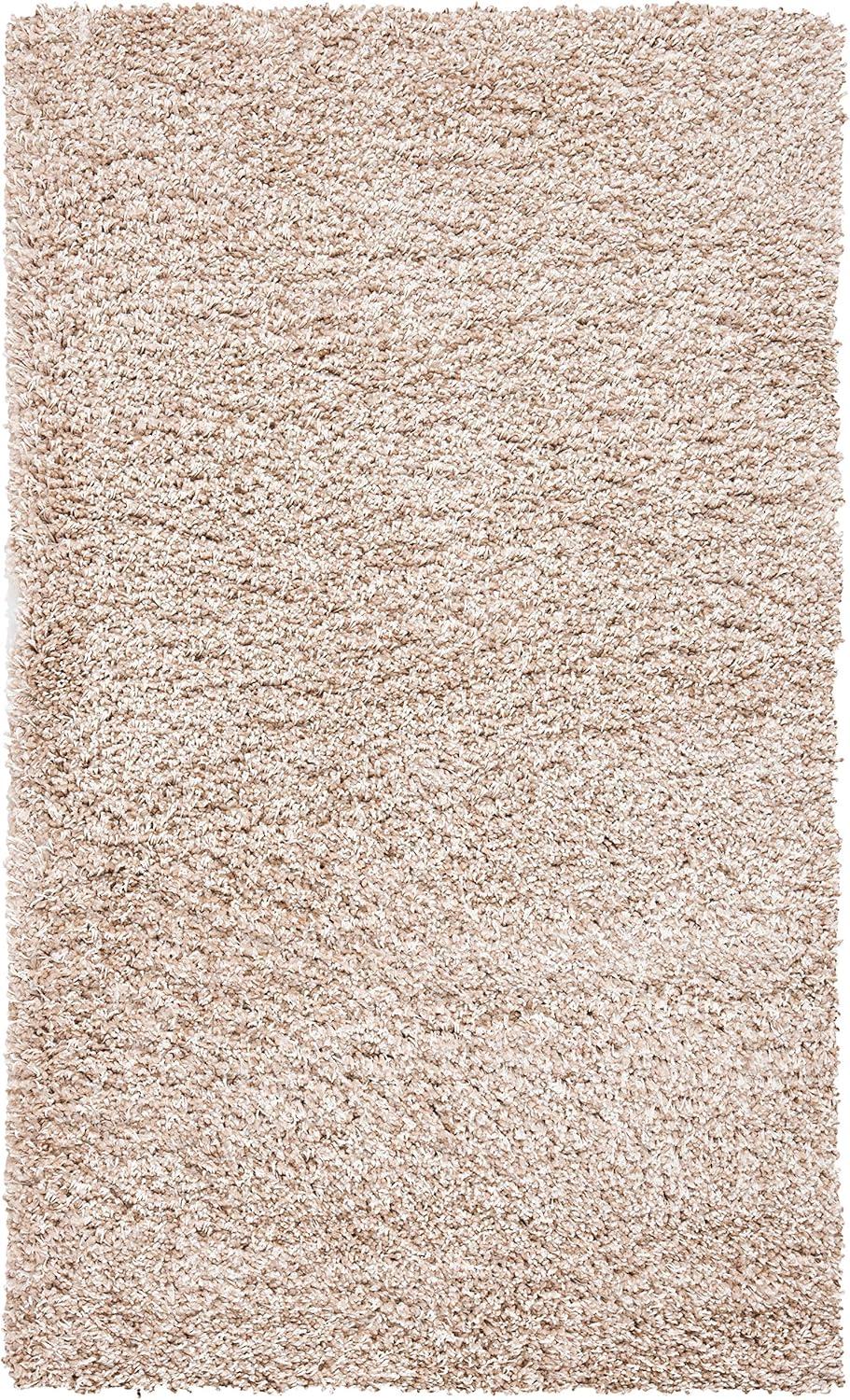 image:imageSAFAVIEH California Shag Collection Area Rug 53 x 76 Beige NonShedding amp Easy to Clean Ultra Plush Thick Pile Ideal for Living Room Bedroom Dining Space SG1511313Beige