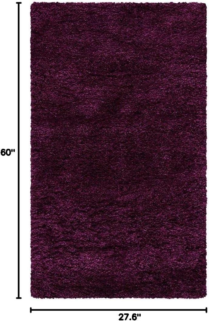 image:imageSAFAVIEH California Shag Collection Area Rug 53 x 76 Beige NonShedding amp Easy to Clean Ultra Plush Thick Pile Ideal for Living Room Bedroom Dining Space SG1511313Purple