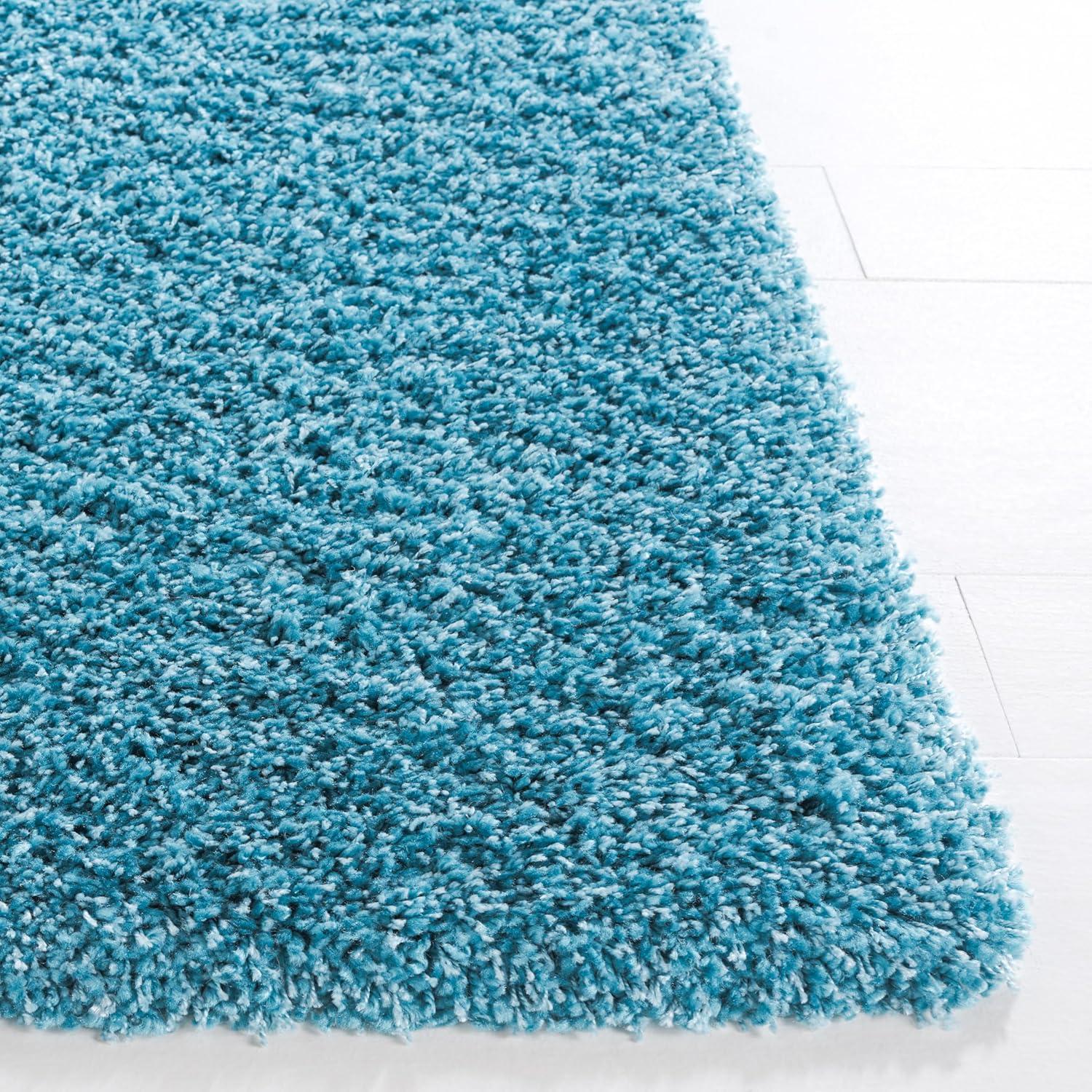 image:imageSAFAVIEH California Shag Collection Area Rug 53 x 76 Beige NonShedding amp Easy to Clean Ultra Plush Thick Pile Ideal for Living Room Bedroom Dining Space SG1511313Turquoise