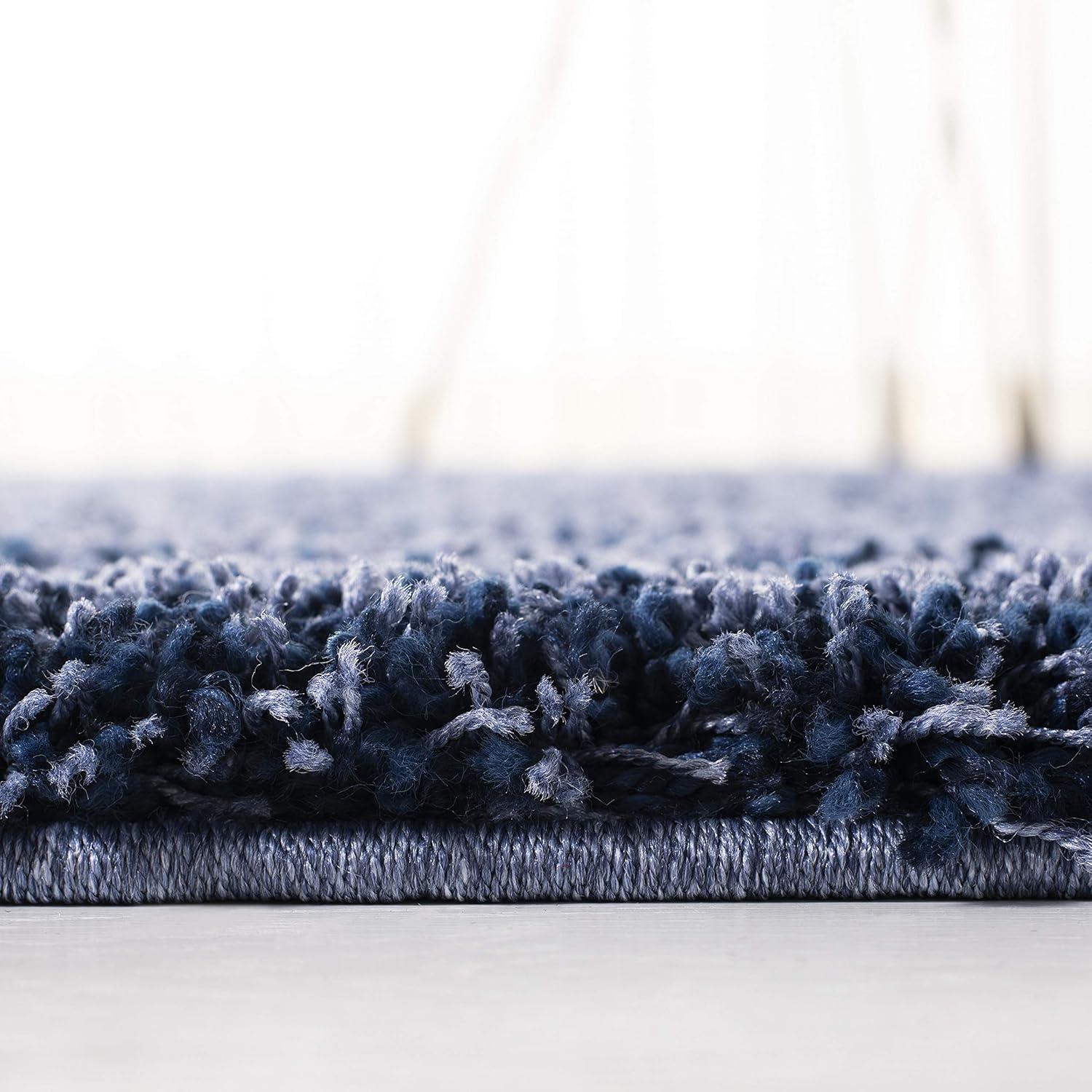 image:imageSAFAVIEH California Shag Collection Area Rug 53 x 76 Beige NonShedding amp Easy to Clean Ultra Plush Thick Pile Ideal for Living Room Bedroom Dining Space SG1511313Navy