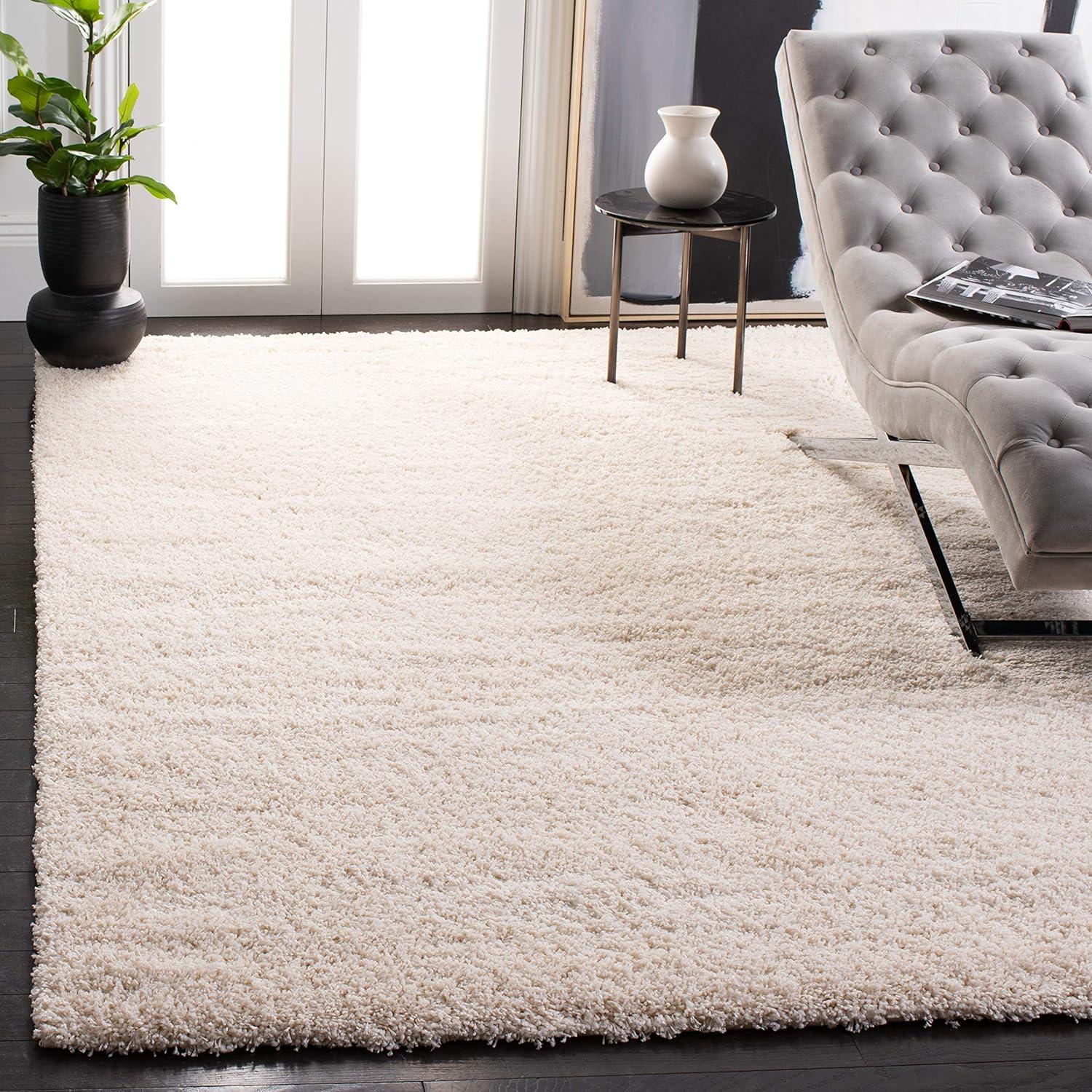 image:imageSAFAVIEH California Shag Collection Area Rug 53 x 76 Beige NonShedding amp Easy to Clean Ultra Plush Thick Pile Ideal for Living Room Bedroom Dining Space SG1511313Ivory