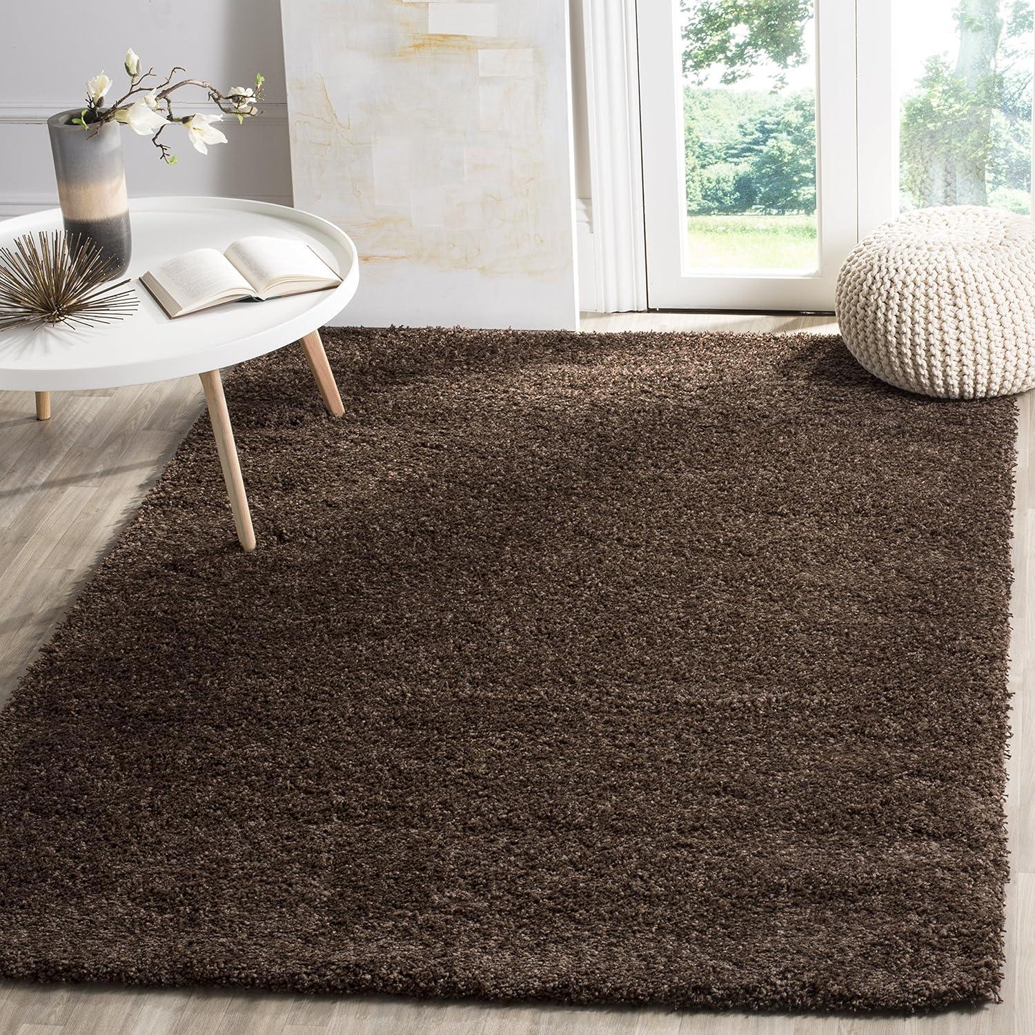 image:imageSAFAVIEH California Shag Collection Area Rug 53 x 76 Beige NonShedding amp Easy to Clean Ultra Plush Thick Pile Ideal for Living Room Bedroom Dining Space SG1511313Brown