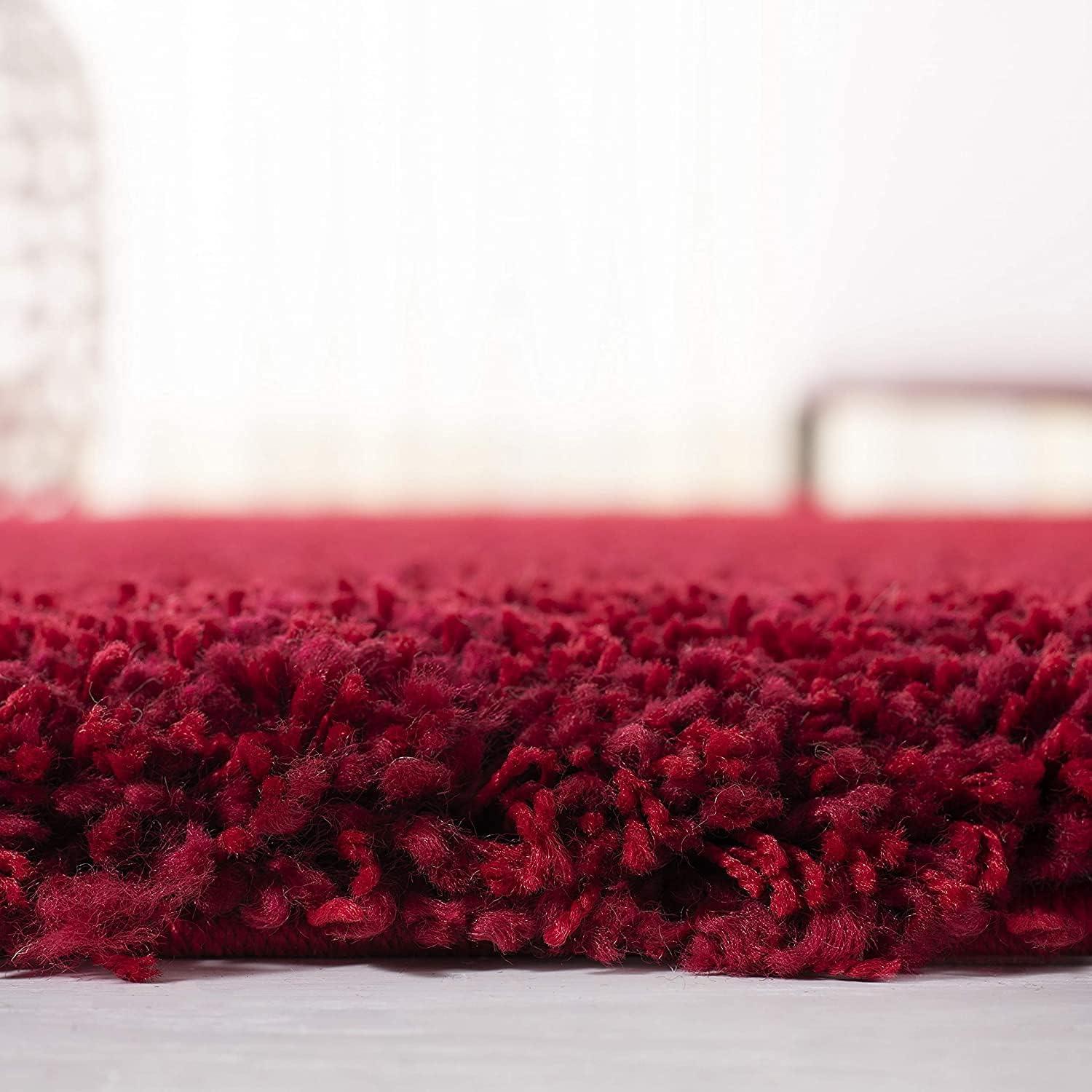image:imageSAFAVIEH California Shag Collection Area Rug 53 x 76 Beige NonShedding amp Easy to Clean Ultra Plush Thick Pile Ideal for Living Room Bedroom Dining Space SG1511313Red