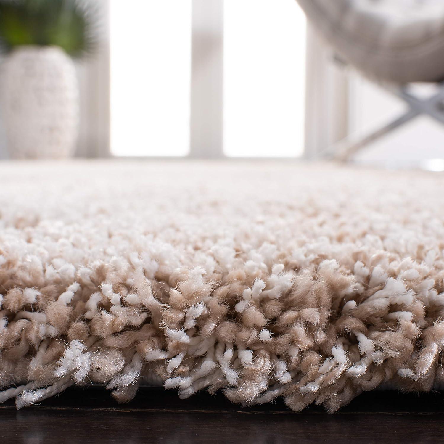 image:imageSAFAVIEH California Shag Collection Area Rug 53 x 76 Beige NonShedding amp Easy to Clean Ultra Plush Thick Pile Ideal for Living Room Bedroom Dining Space SG1511313WhiteBeige