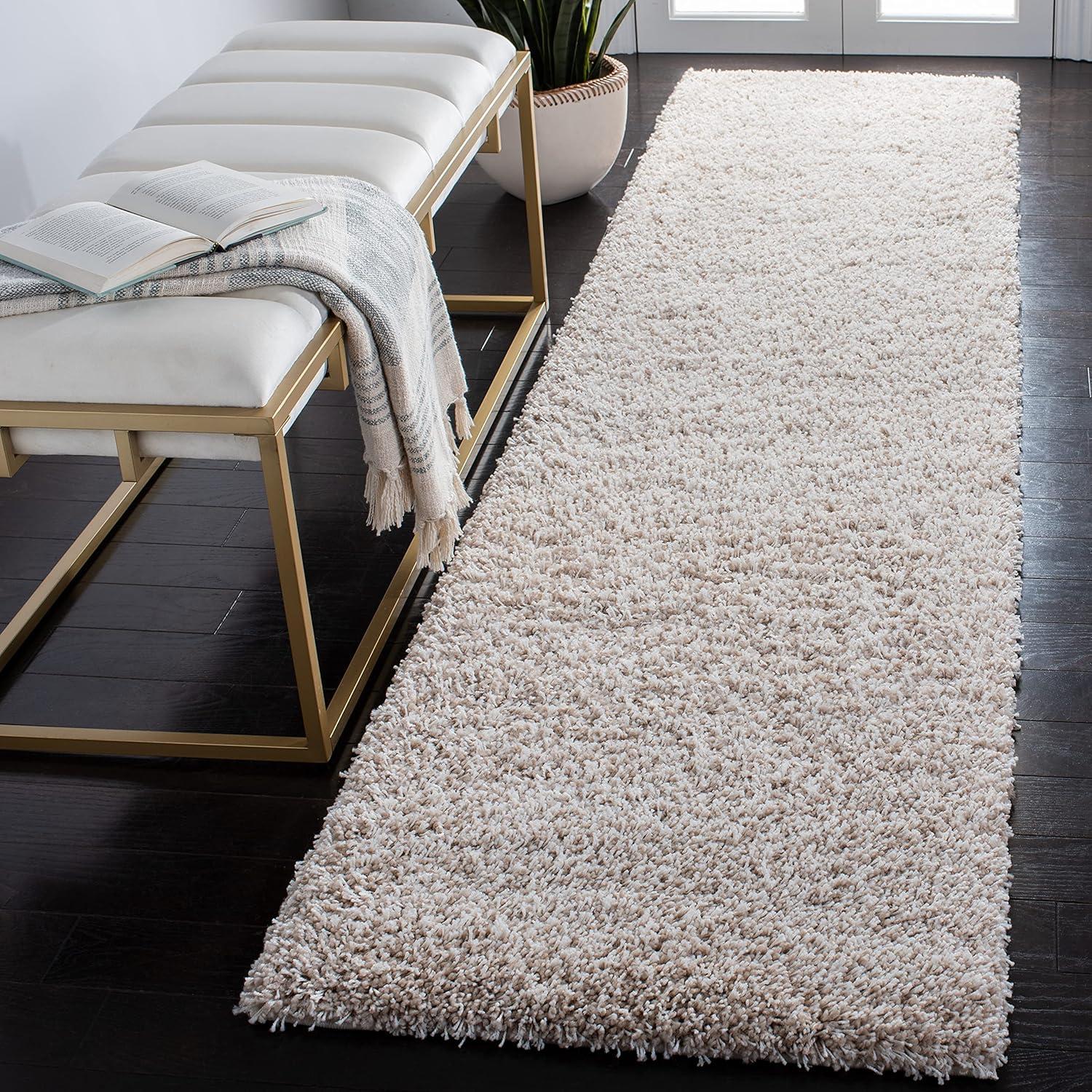 image:imageSAFAVIEH California Shag Collection Area Rug 53 x 76 Beige NonShedding amp Easy to Clean Ultra Plush Thick Pile Ideal for Living Room Bedroom Dining Space SG1511313Beige
